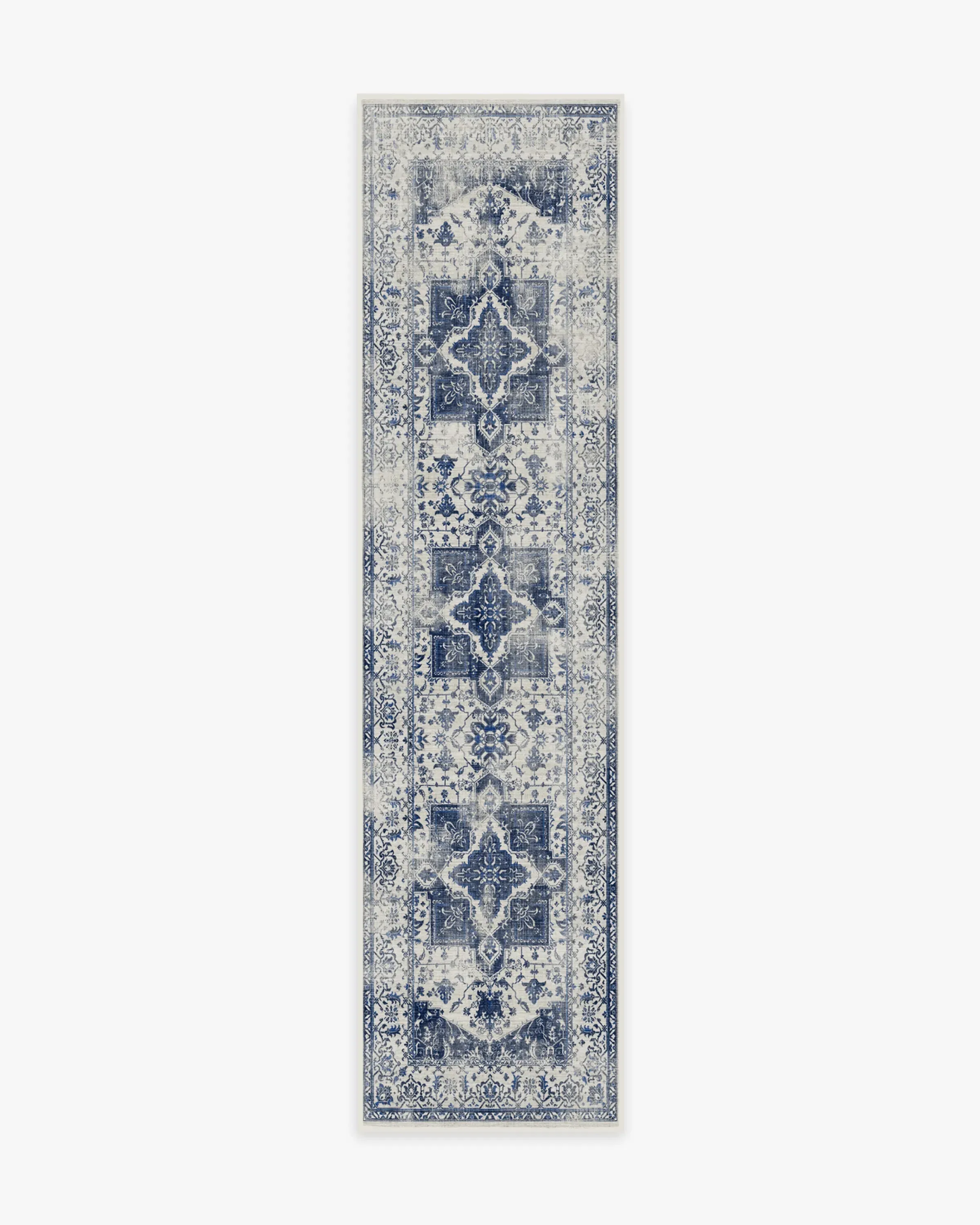 Medium Area Rug Machine Washable - Blue, Chenille