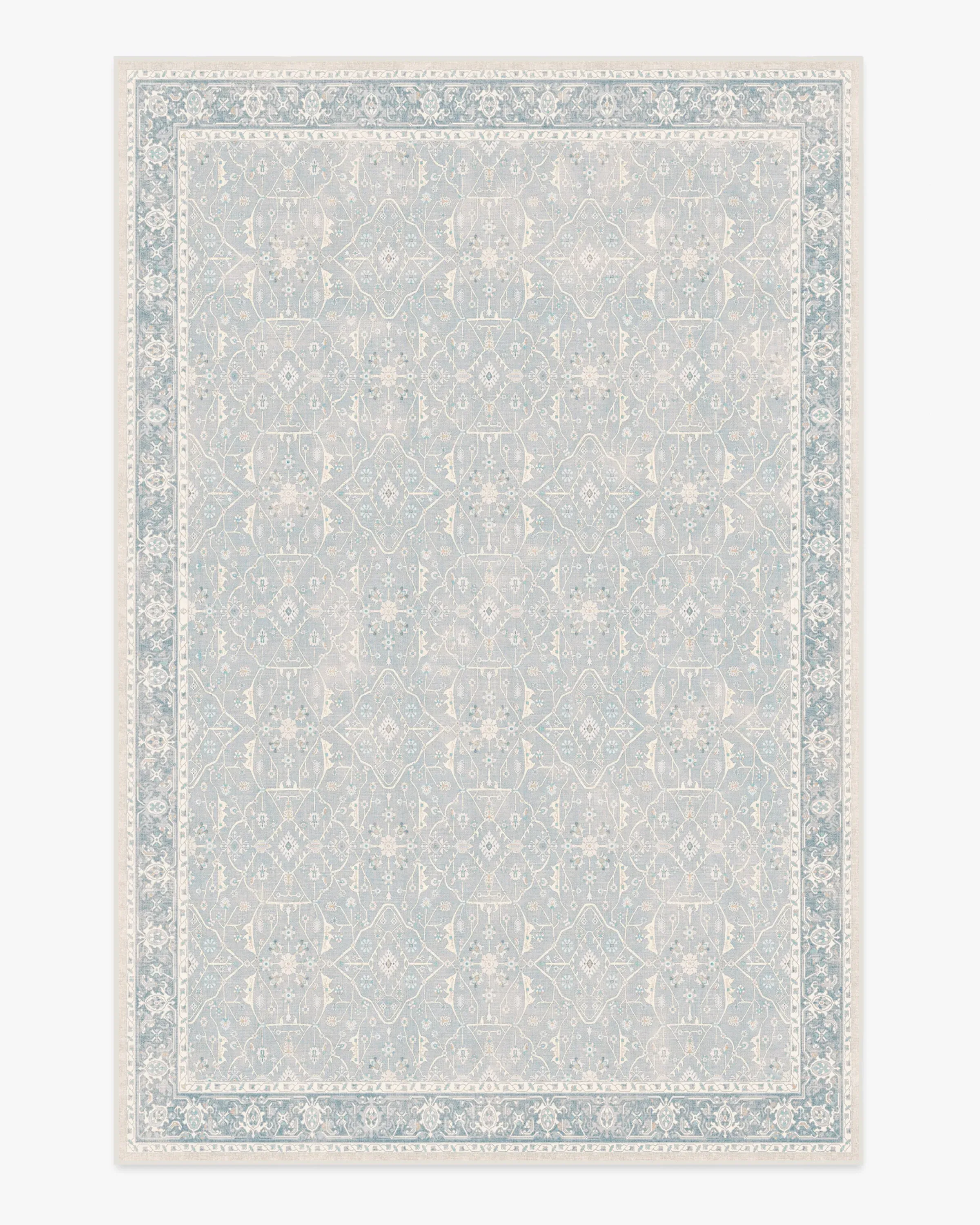Medium Area Rug Machine Washable - Blue, Chenille