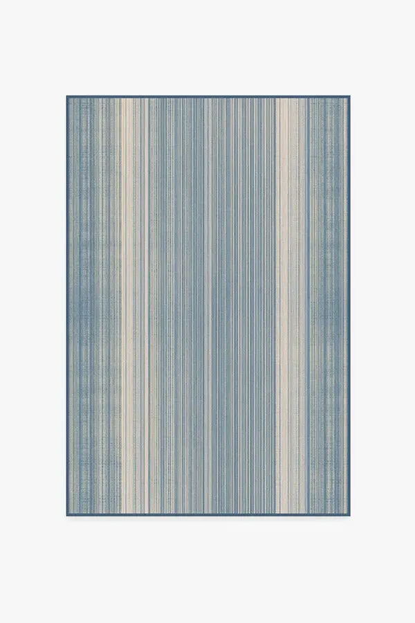 Medium Area Rug Machine Washable - Blue, Flatwoven