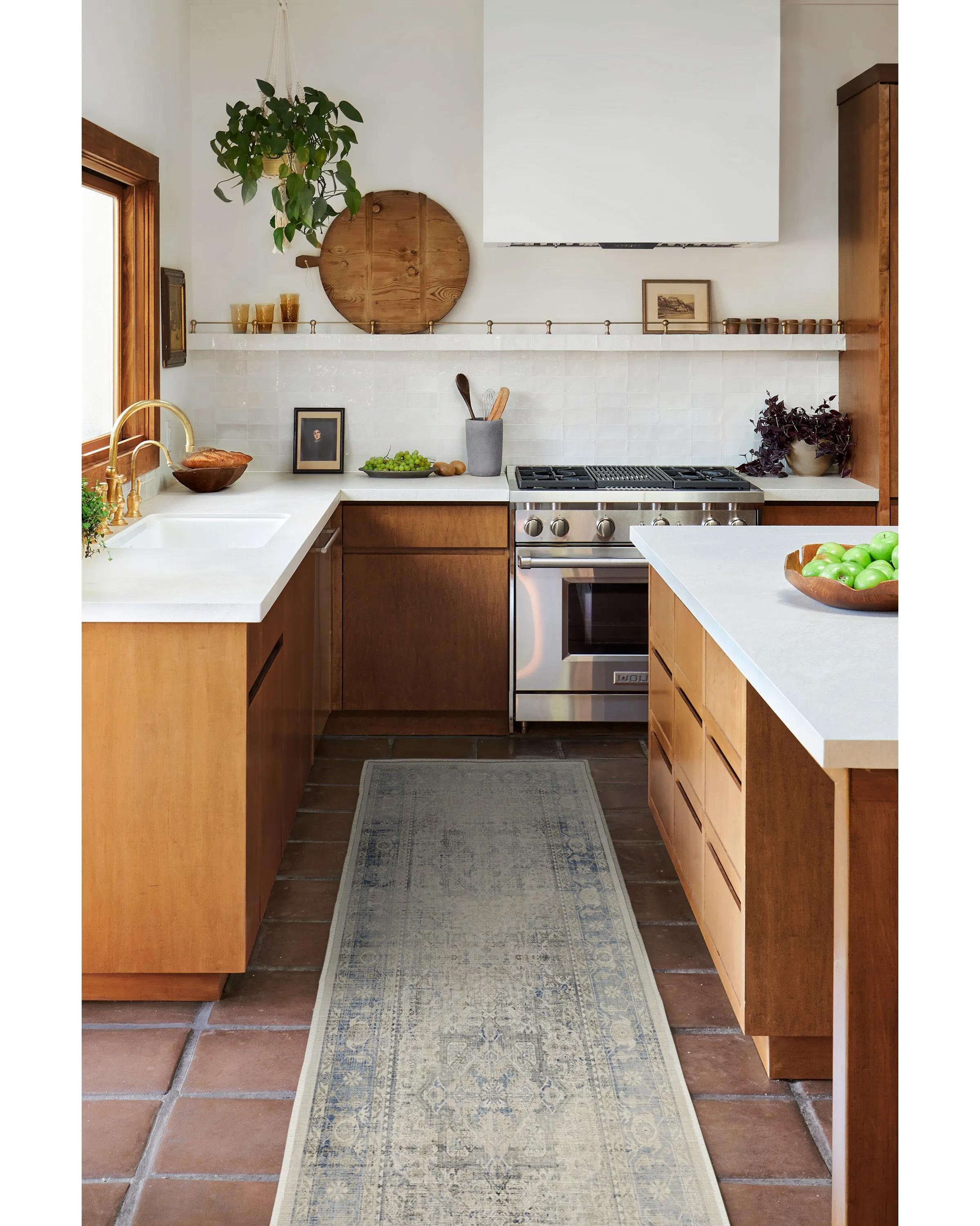 Medium Area Rug Machine Washable - Blue Quartz