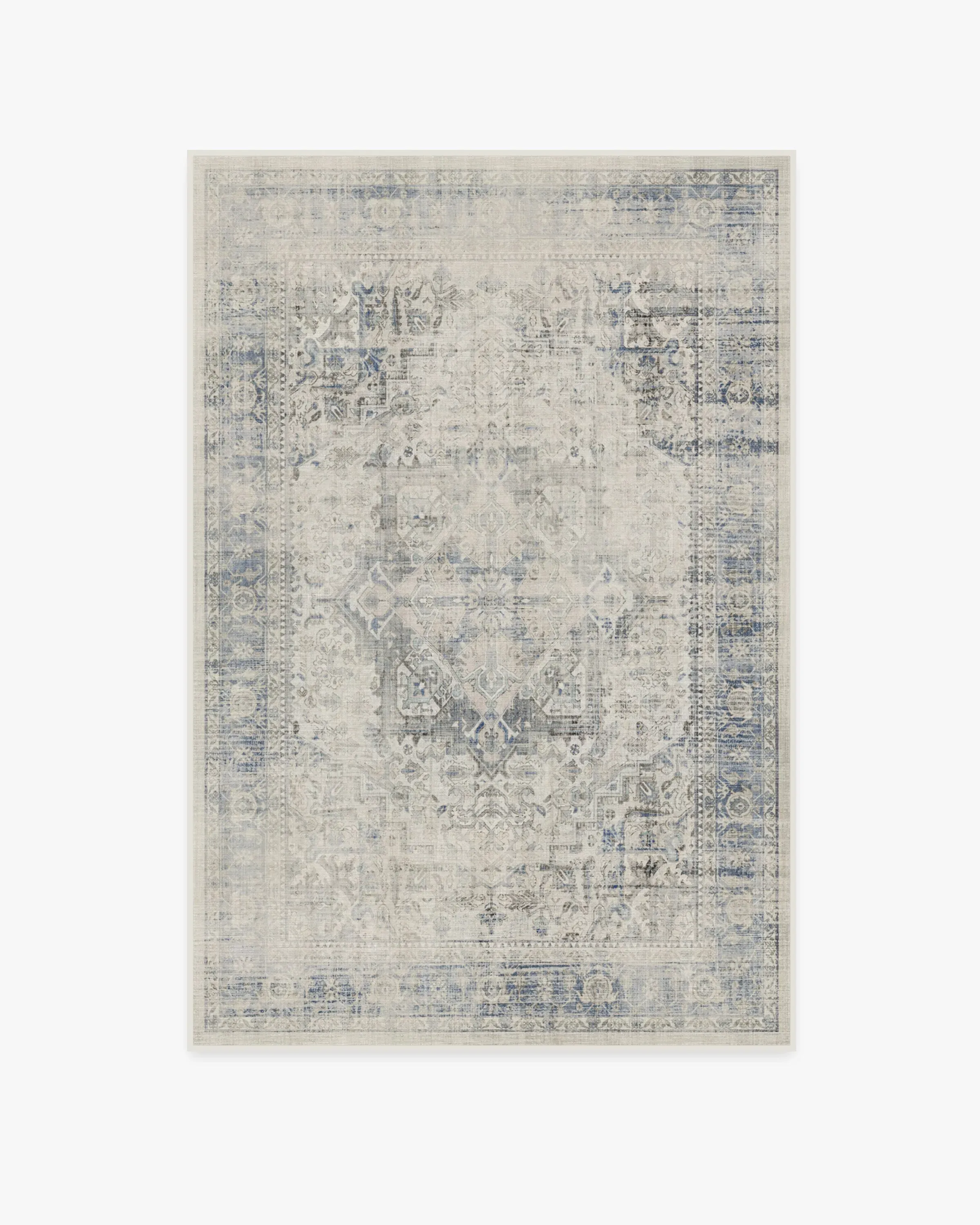 Medium Area Rug Machine Washable - Blue Quartz