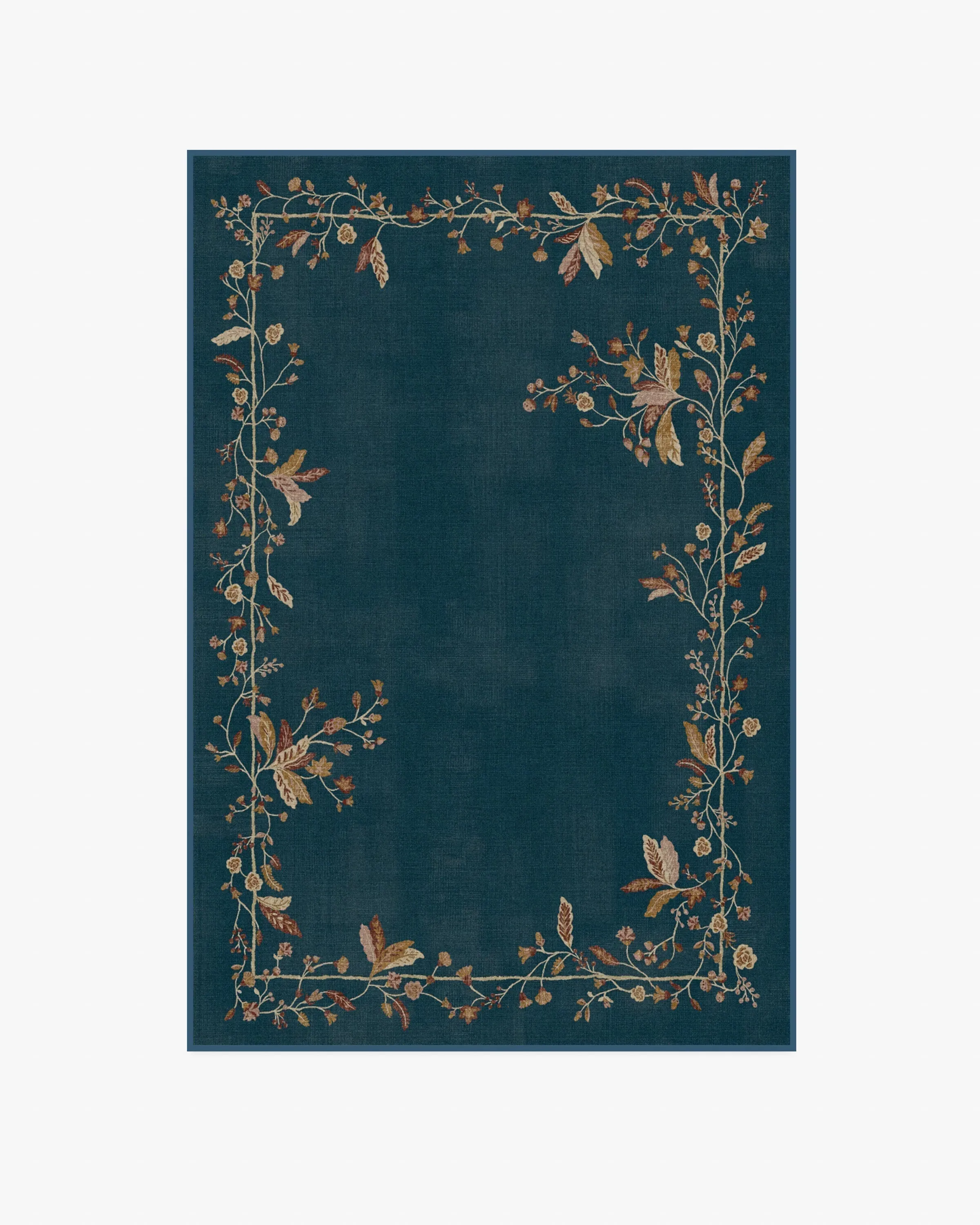 Medium Area Rug Machine Washable - Blue