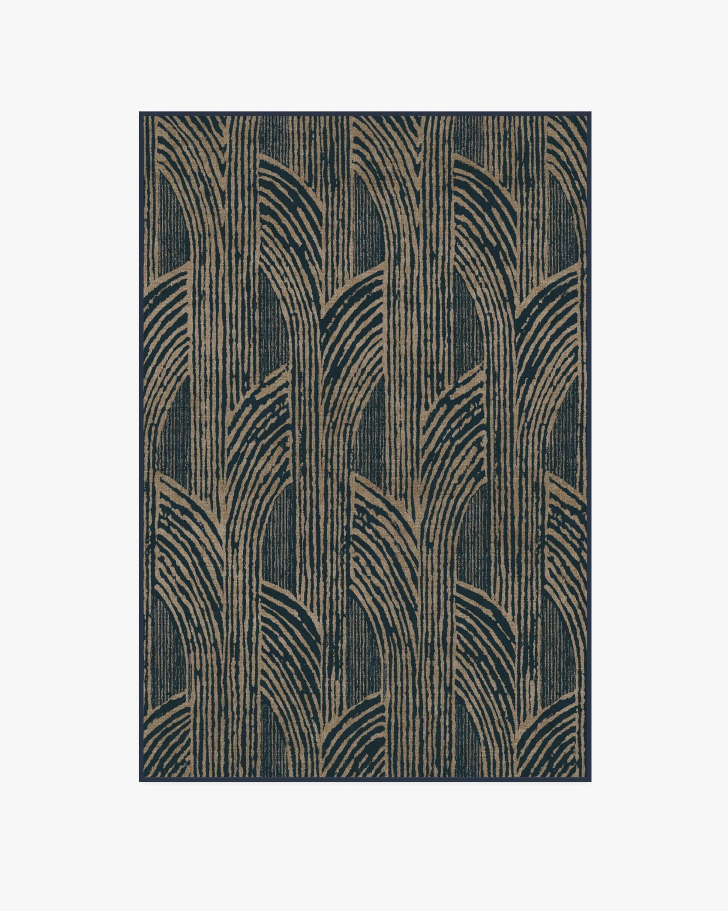 Medium Area Rug Machine Washable - Blue