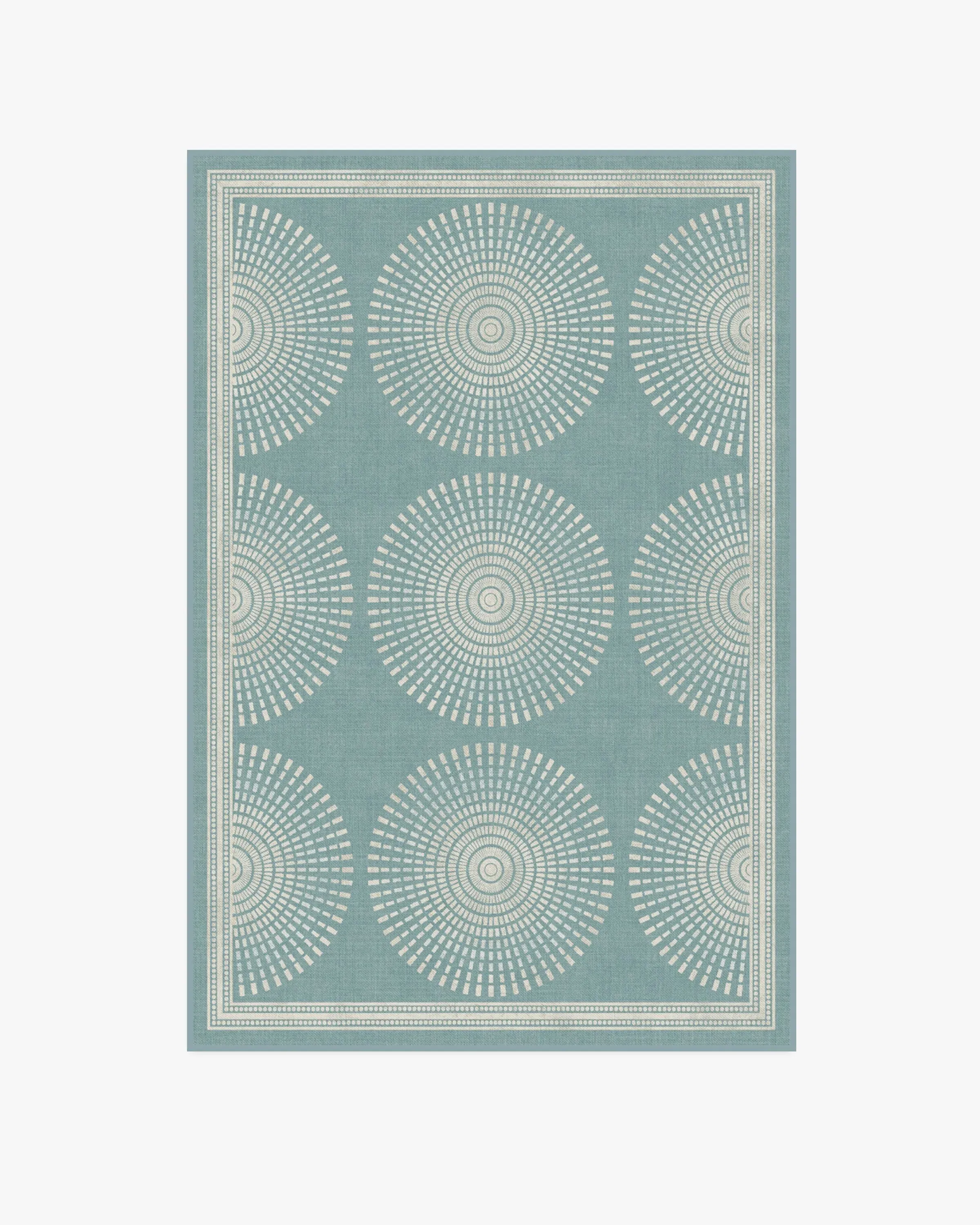Medium Area Rug Machine Washable - Blue