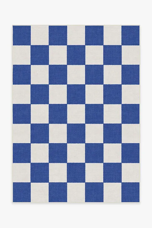 Medium Area Rug Machine Washable - Blue