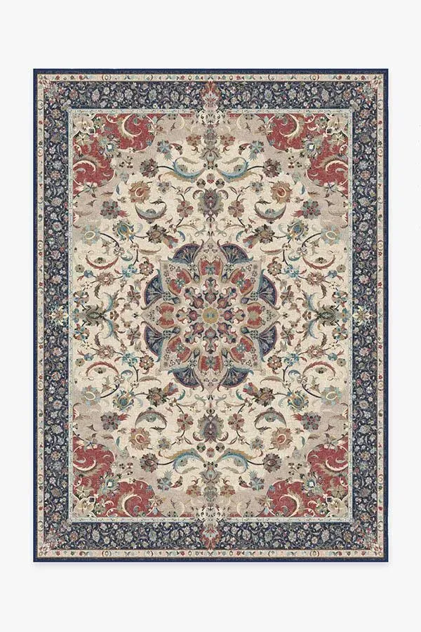 Medium Area Rug Machine Washable - Blue