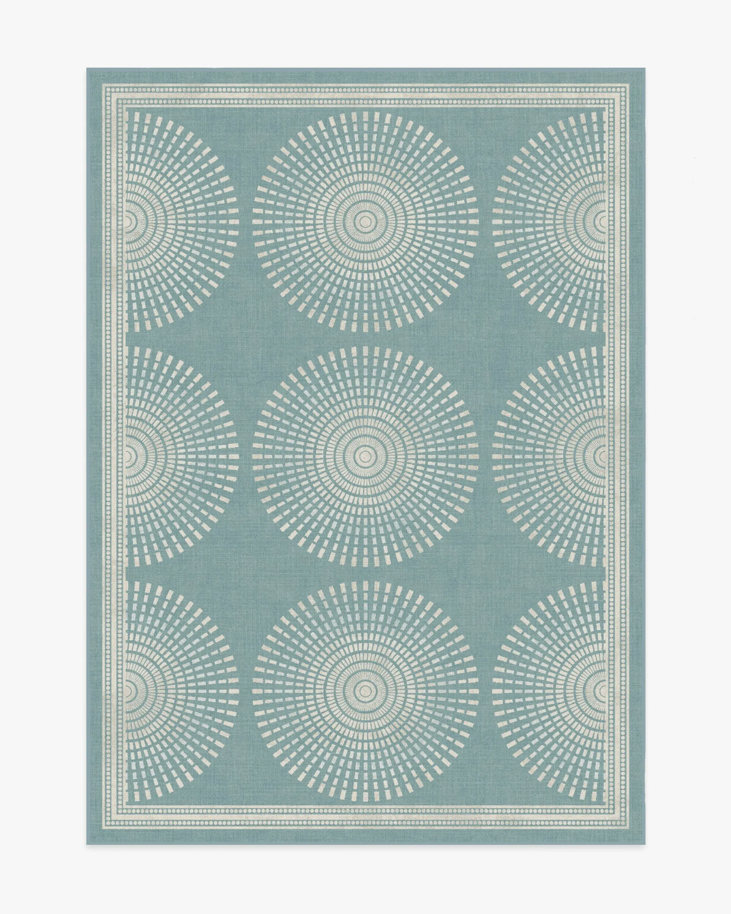 Medium Area Rug Machine Washable - Blue