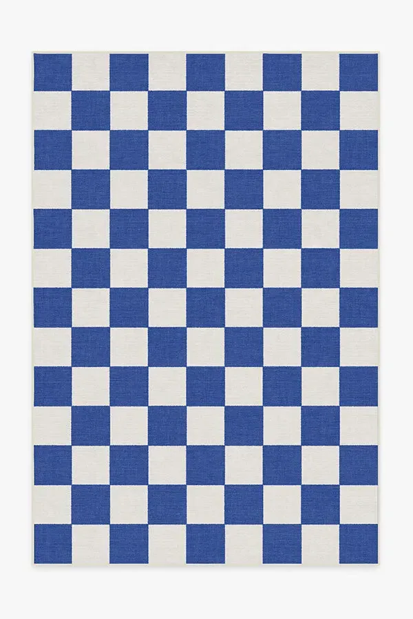 Medium Area Rug Machine Washable - Blue