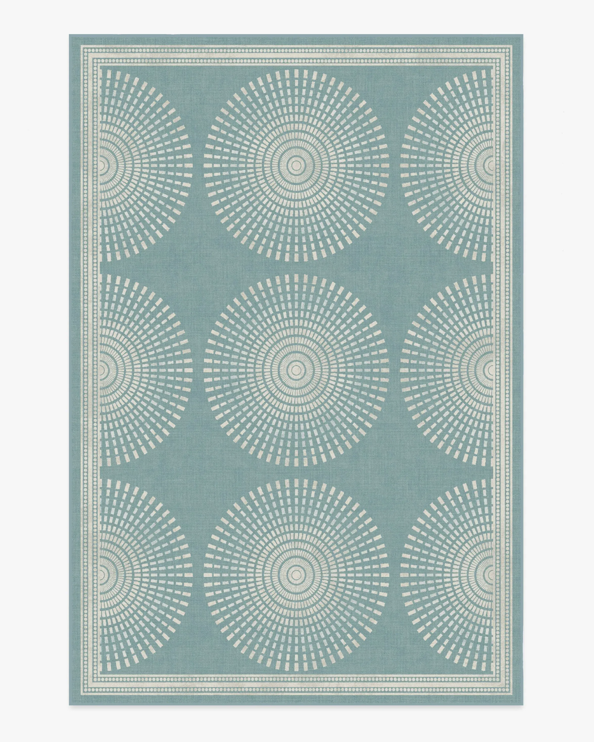 Medium Area Rug Machine Washable - Blue