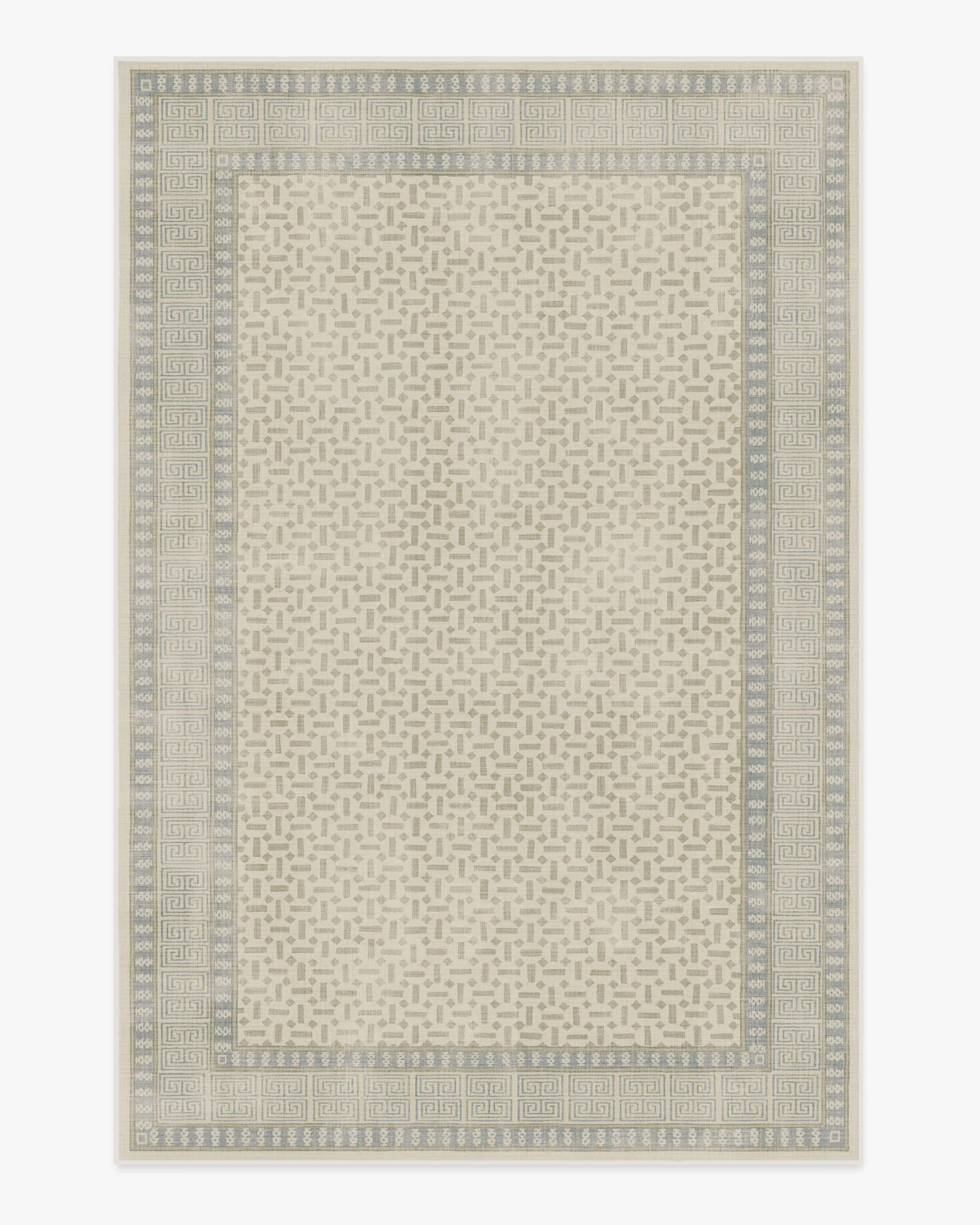 Medium Area Rug Machine Washable - Blue