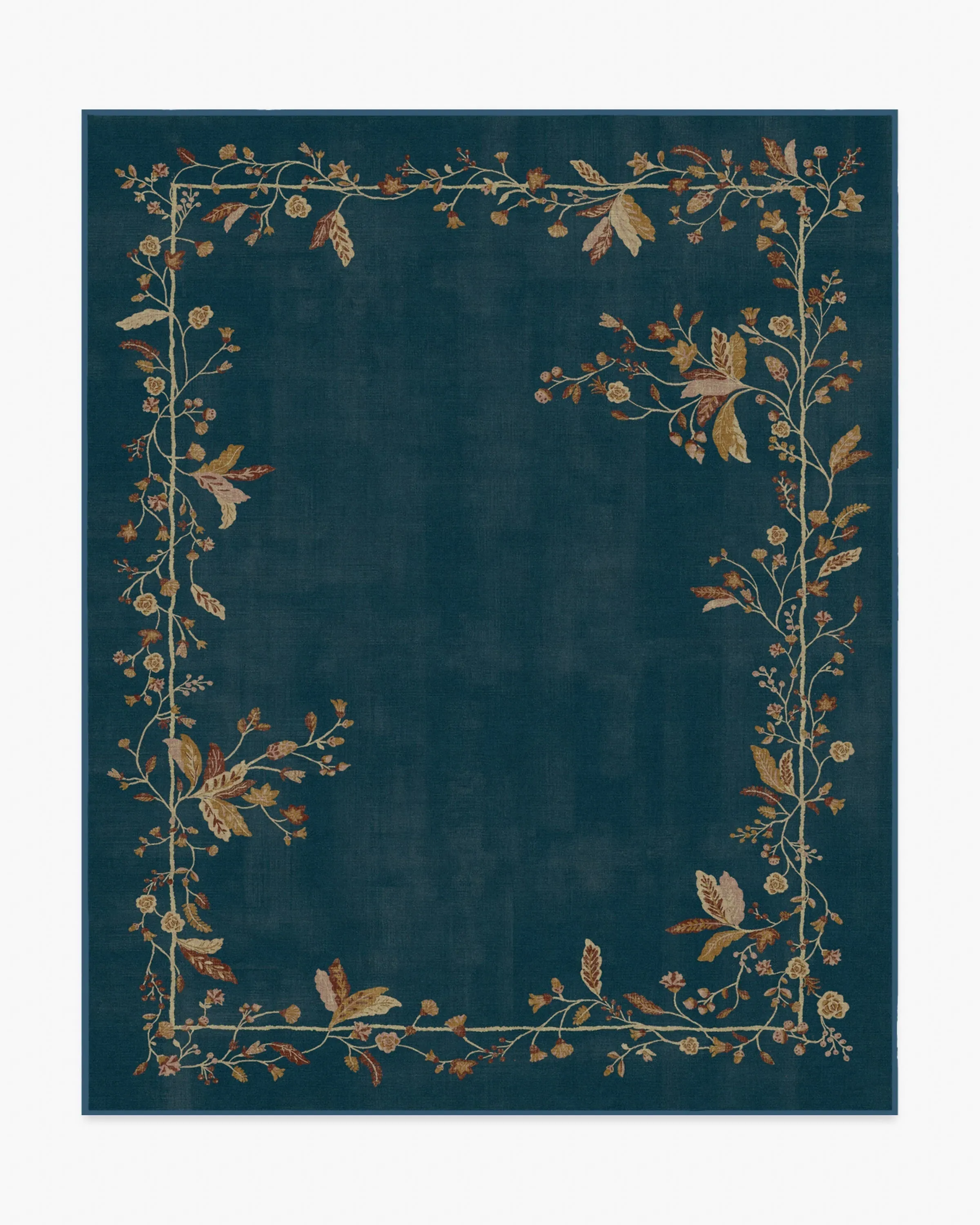 Medium Area Rug Machine Washable - Blue