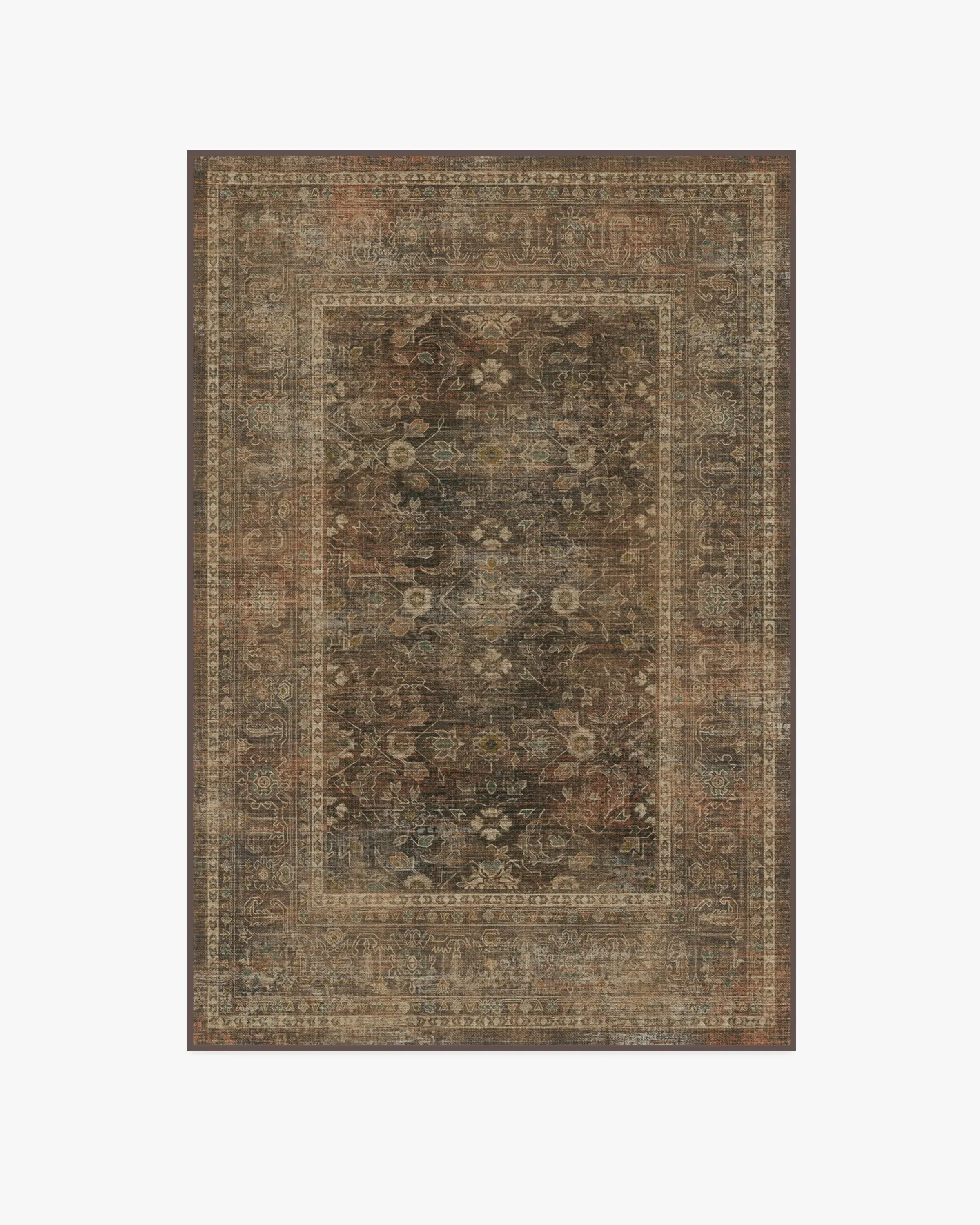 Medium Area Rug Machine Washable - Bronze
