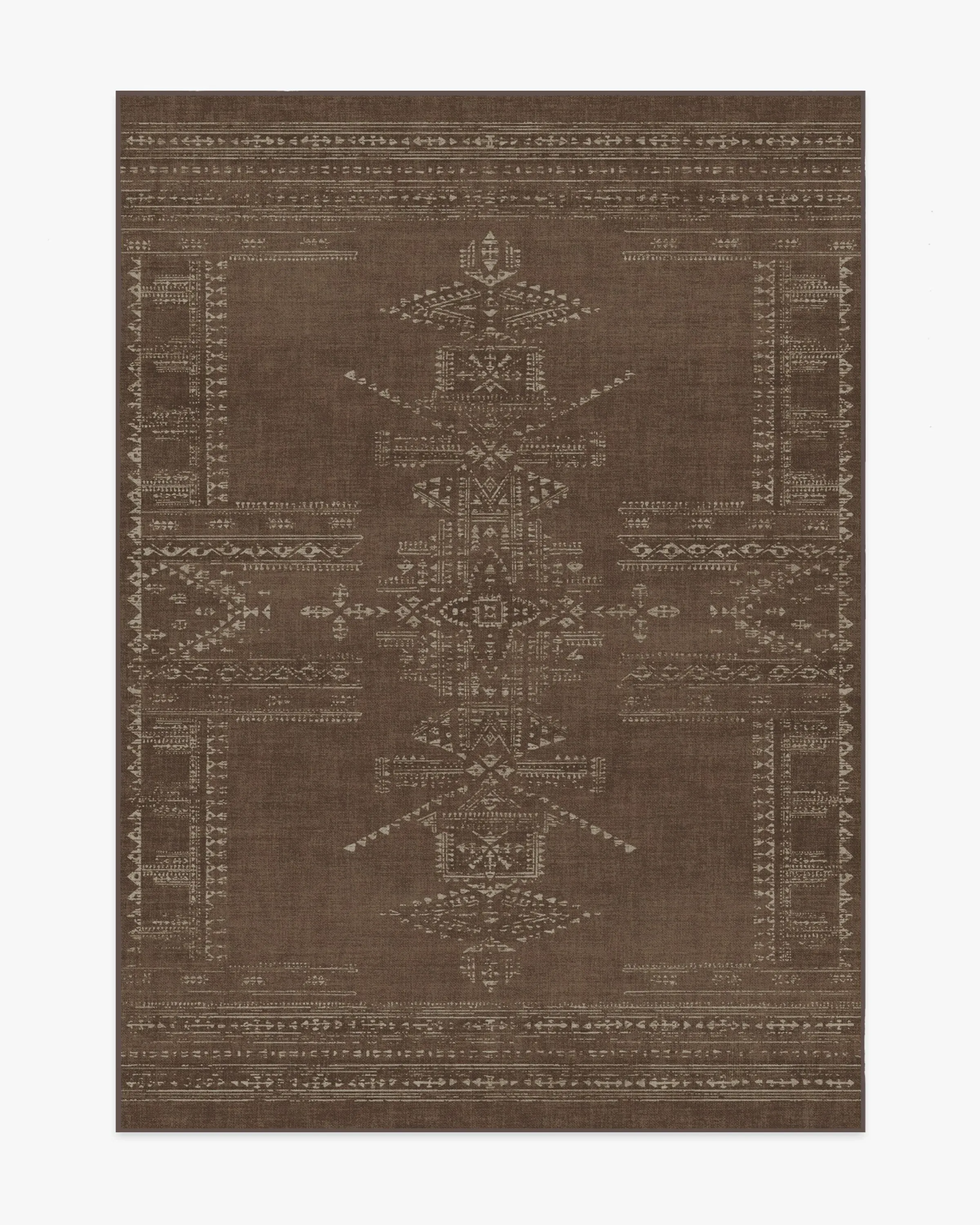 Medium Area Rug Machine Washable - Brown