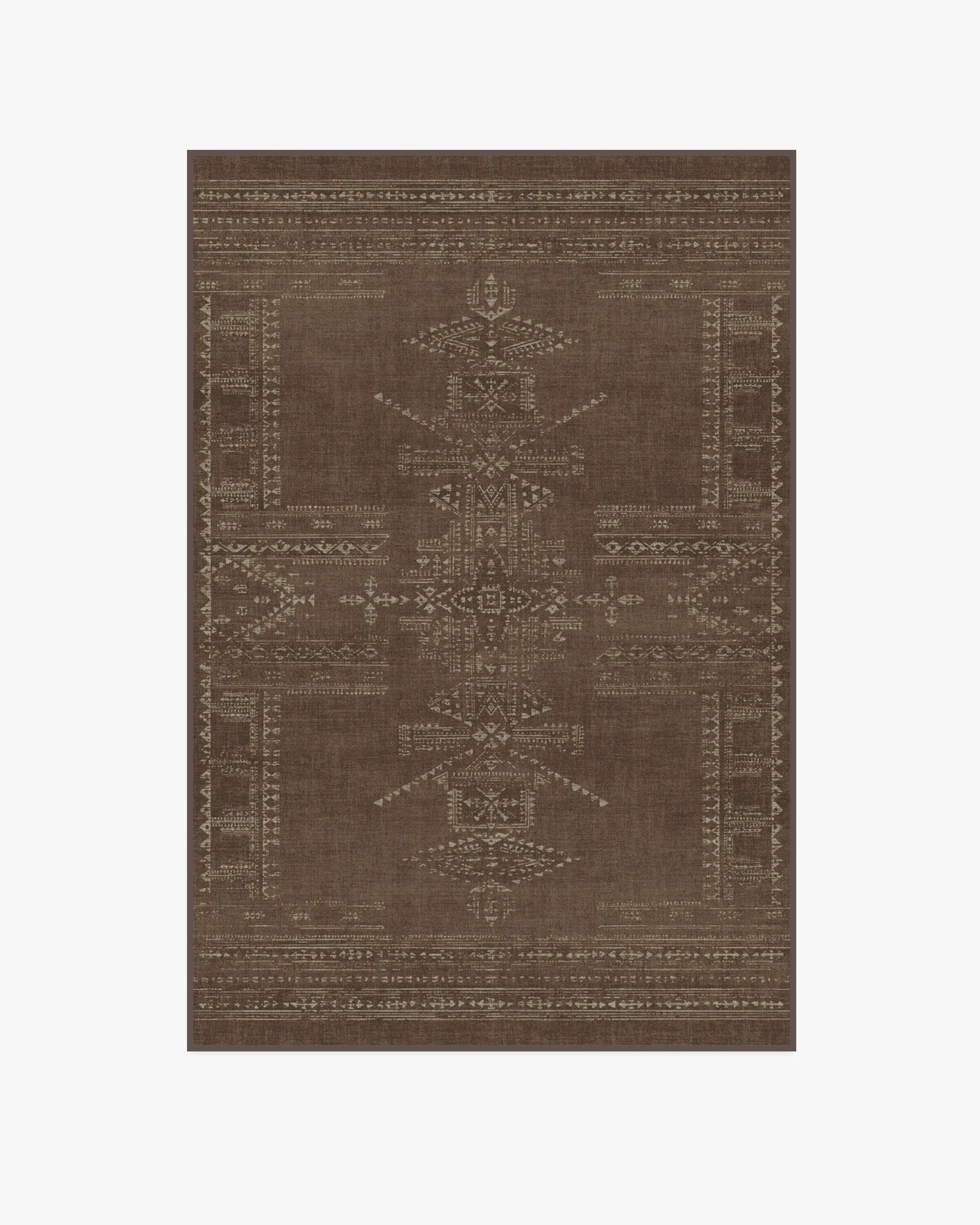 Medium Area Rug Machine Washable - Brown