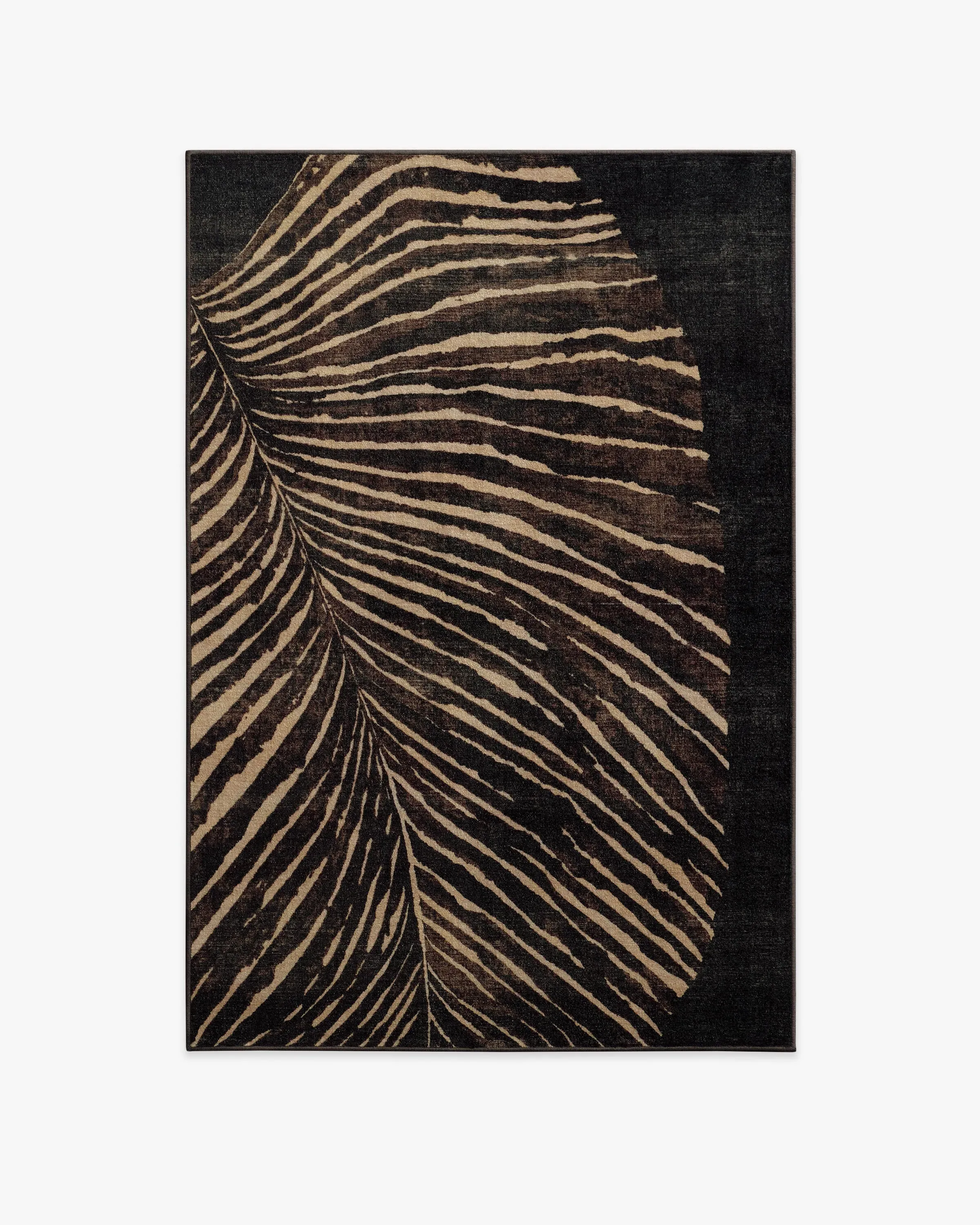 Medium Area Rug Machine Washable - Brown, Tufted