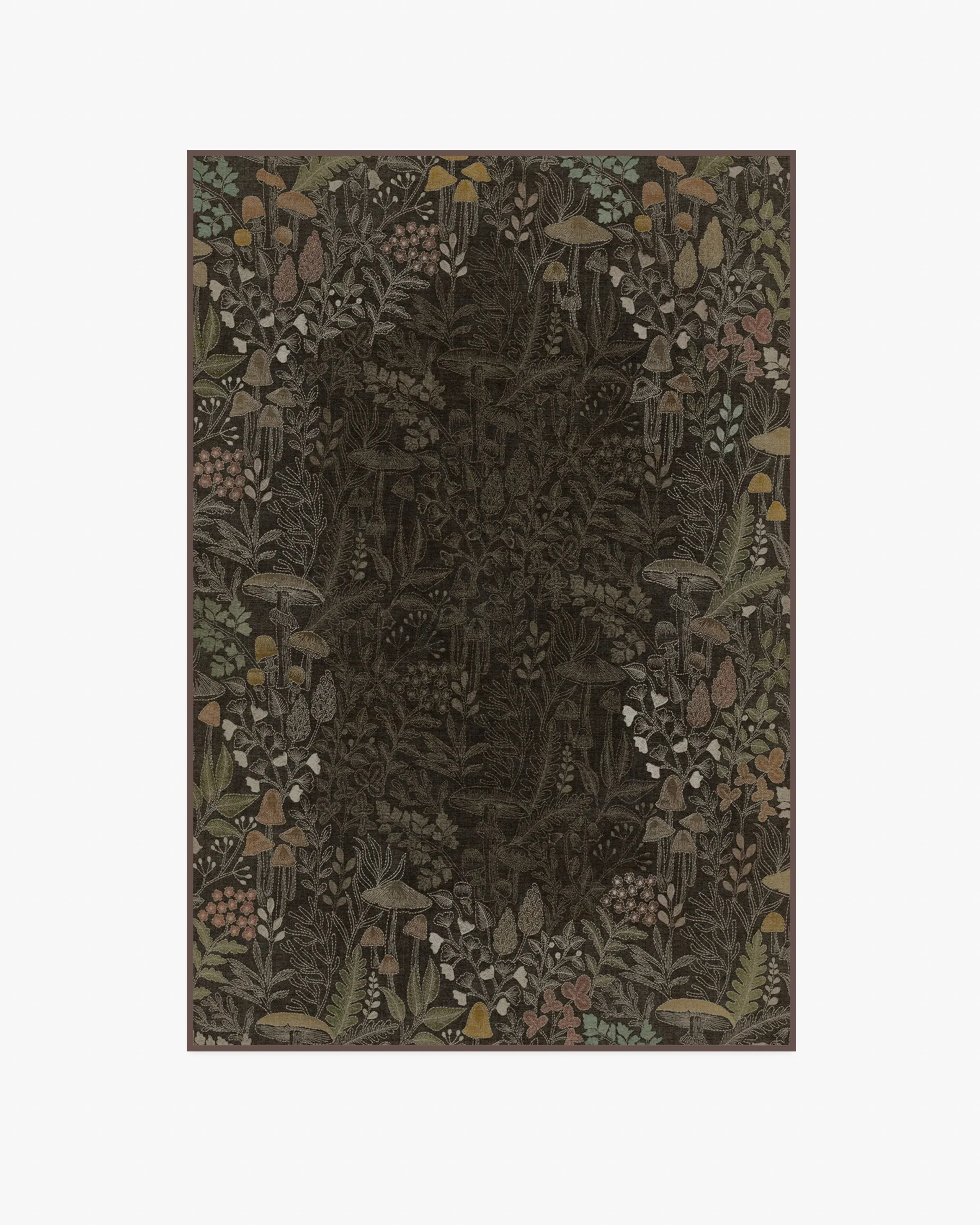 Medium Area Rug Machine Washable - Brown
