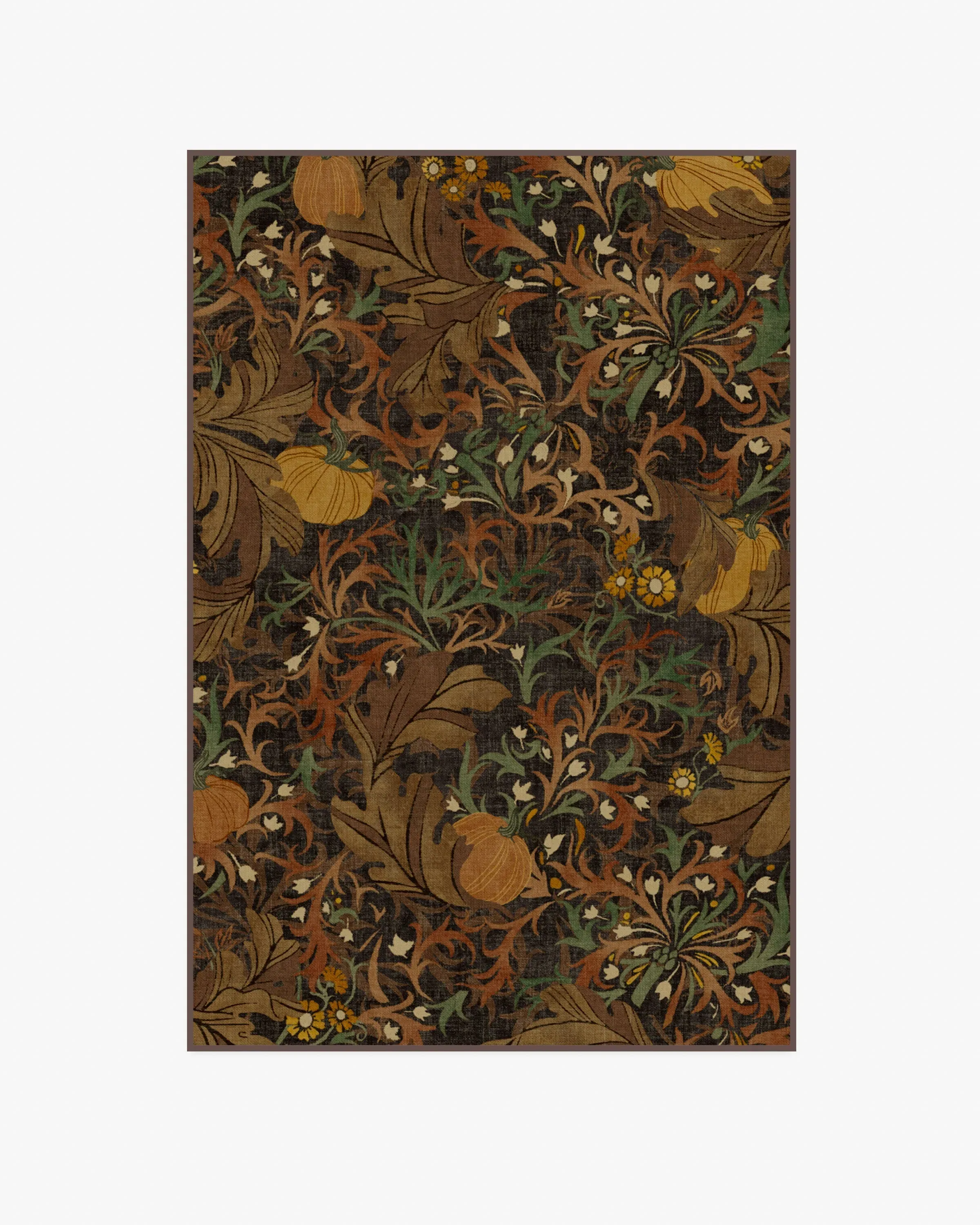 Medium Area Rug Machine Washable - Brown