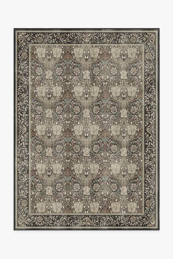 Medium Area Rug Machine Washable - Brown