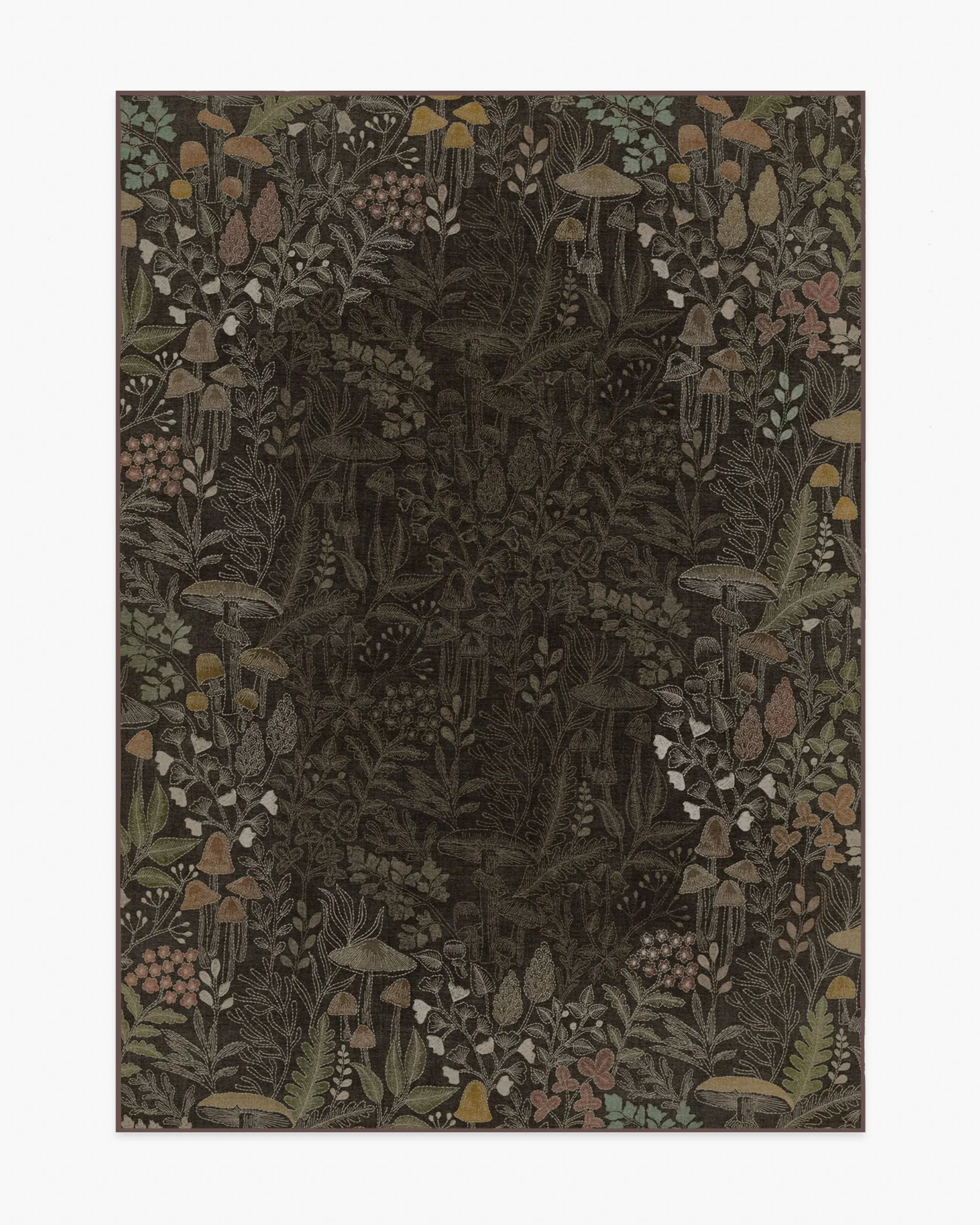 Medium Area Rug Machine Washable - Brown