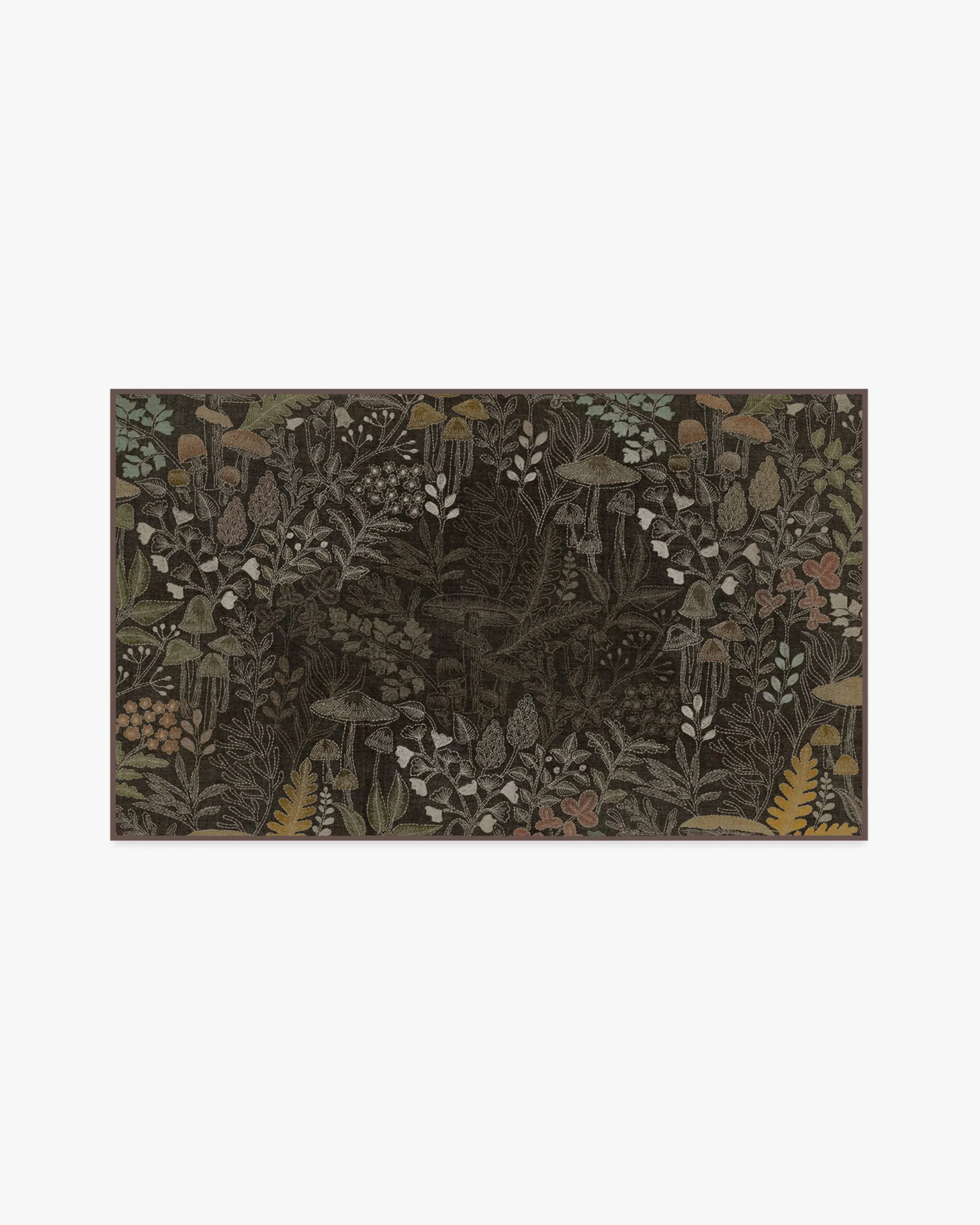 Medium Area Rug Machine Washable - Brown
