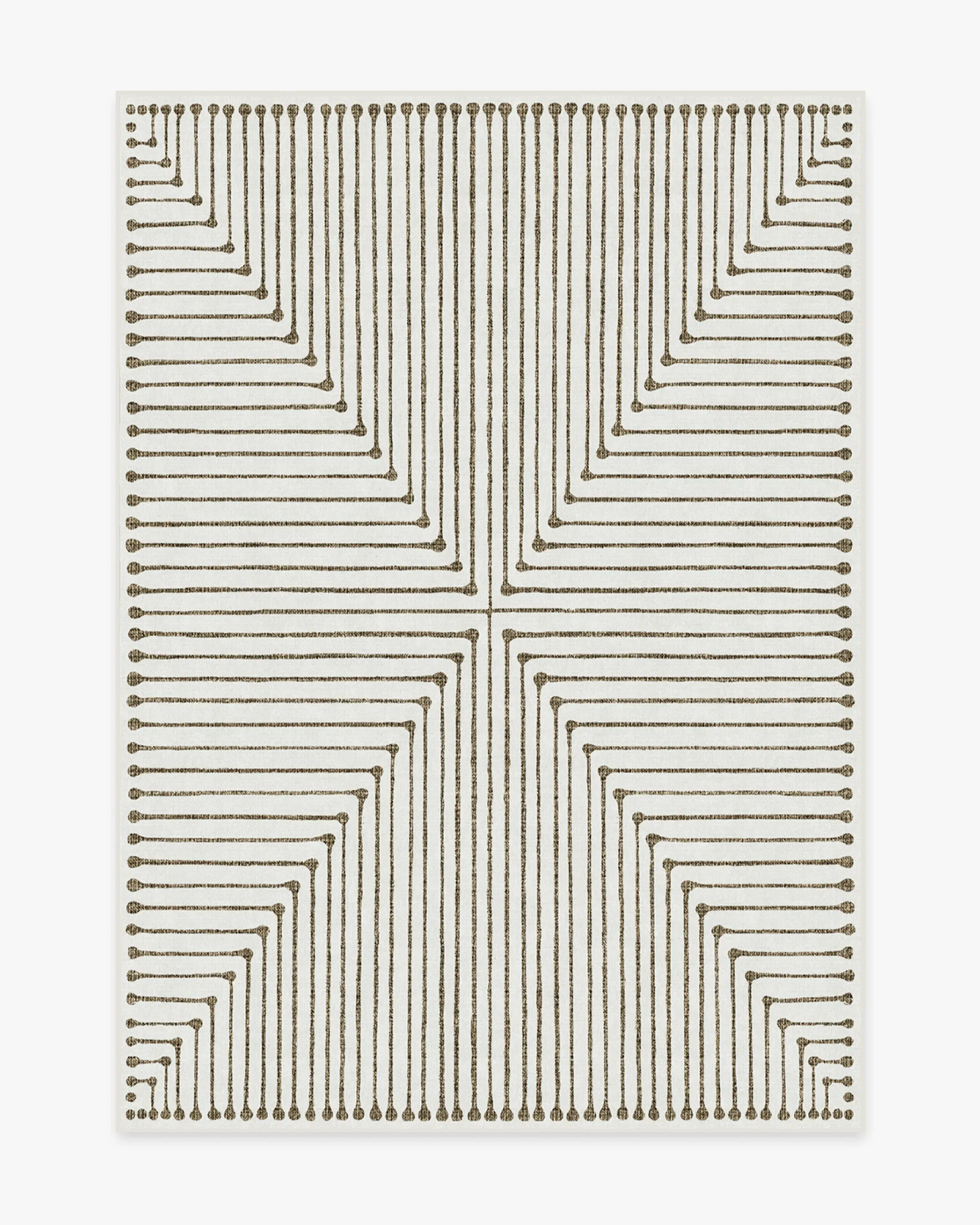 Medium Area Rug Machine Washable - Camel, Ivory