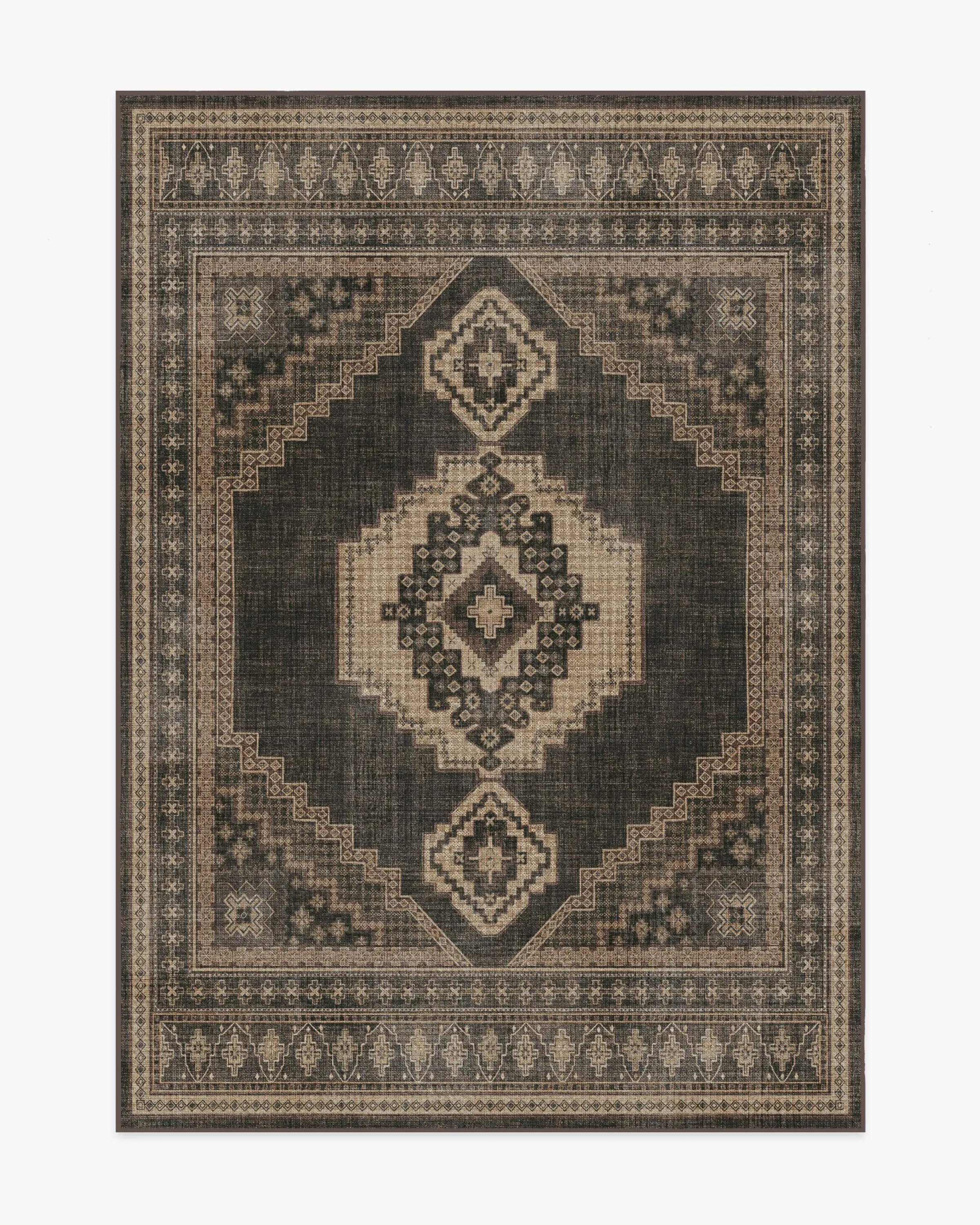 Medium Area Rug Machine Washable - Charcoal