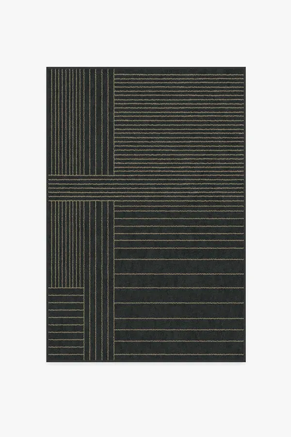 Medium Area Rug Machine Washable - Charcoal