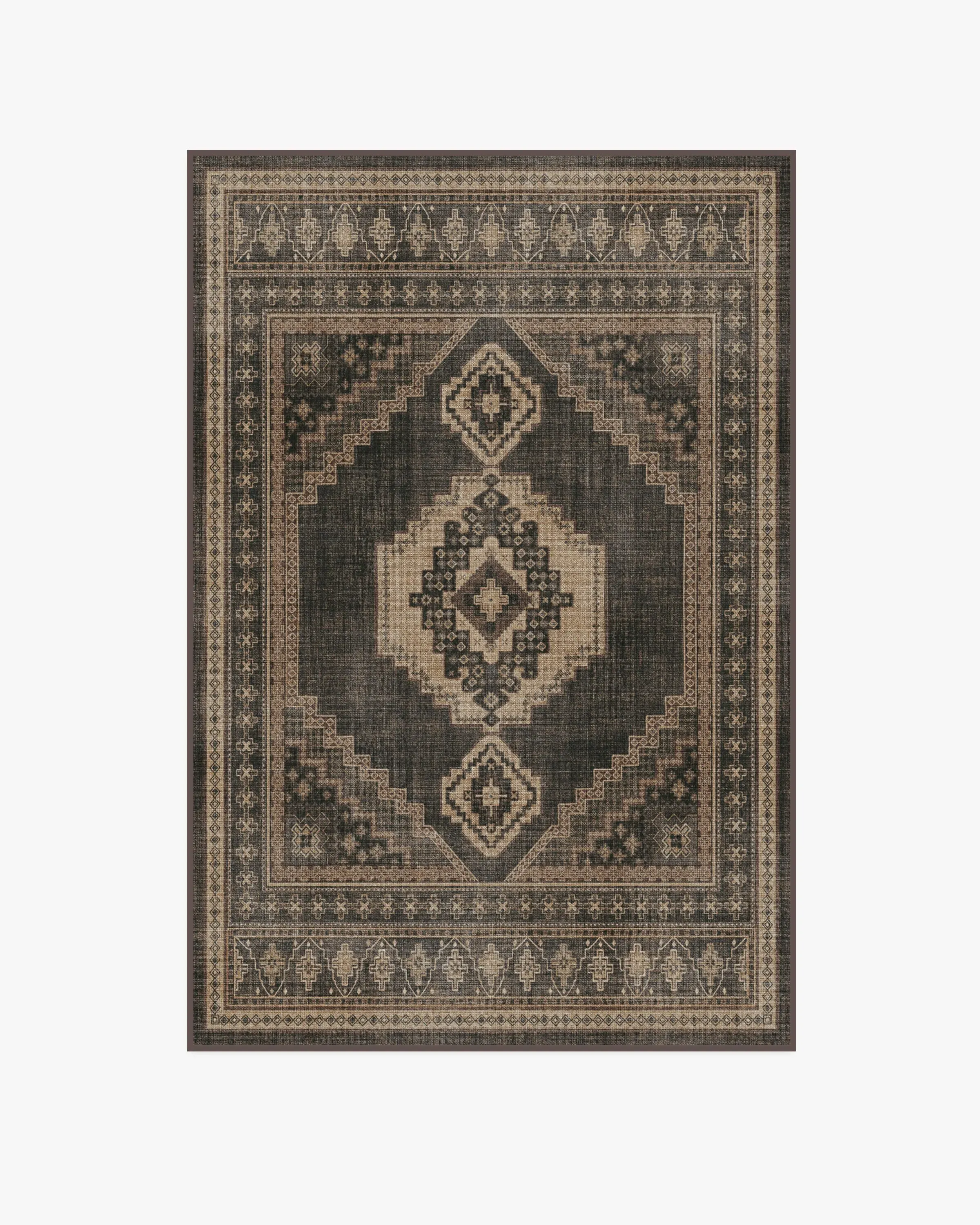 Medium Area Rug Machine Washable - Charcoal