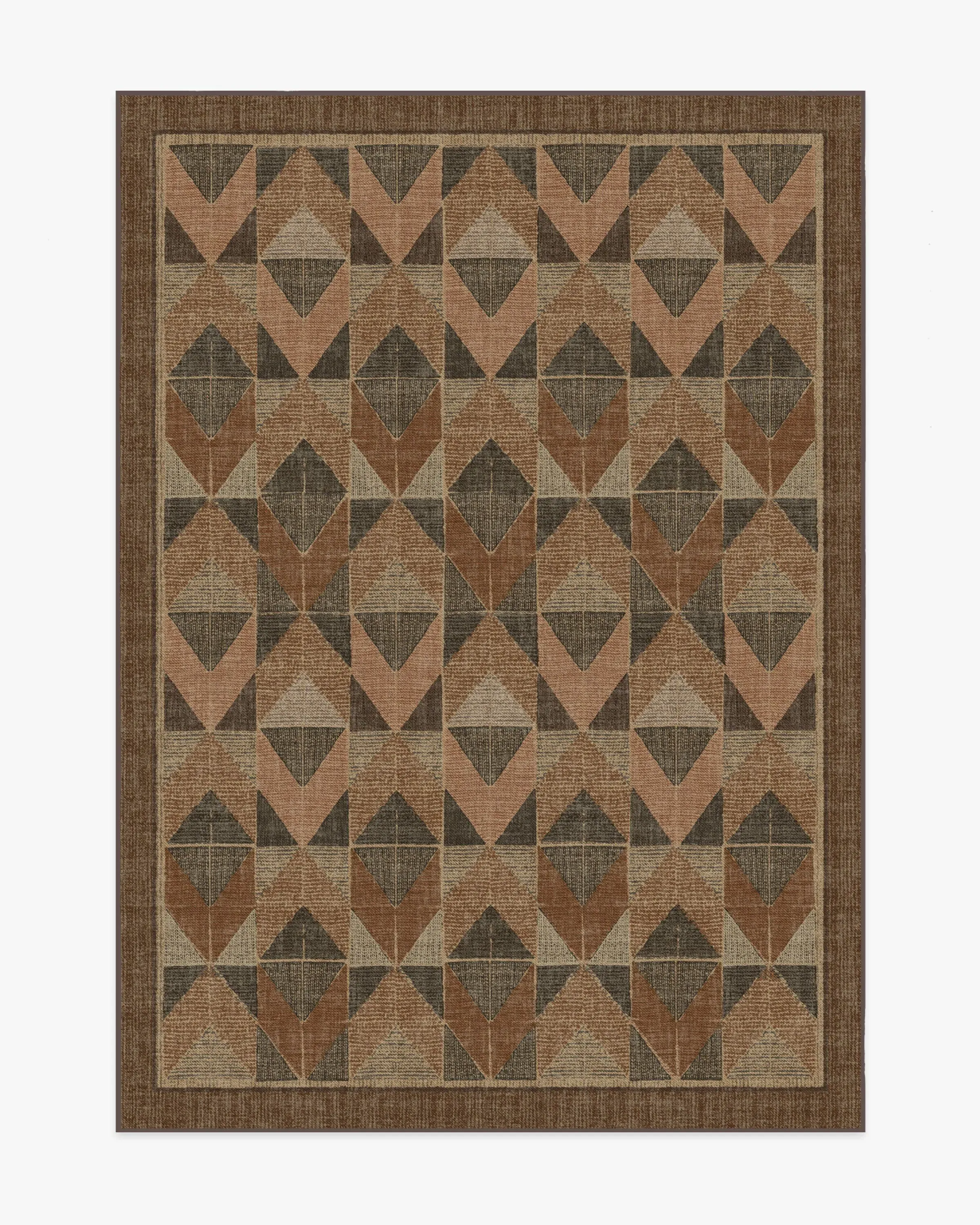 Medium Area Rug Machine Washable - Copper, Brown