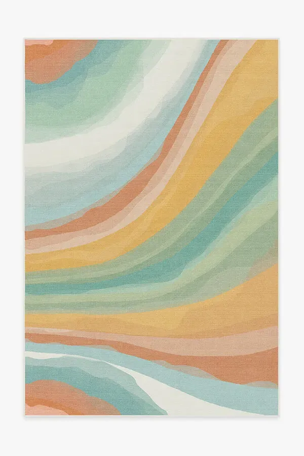 Medium Area Rug Machine Washable - Copper Jade