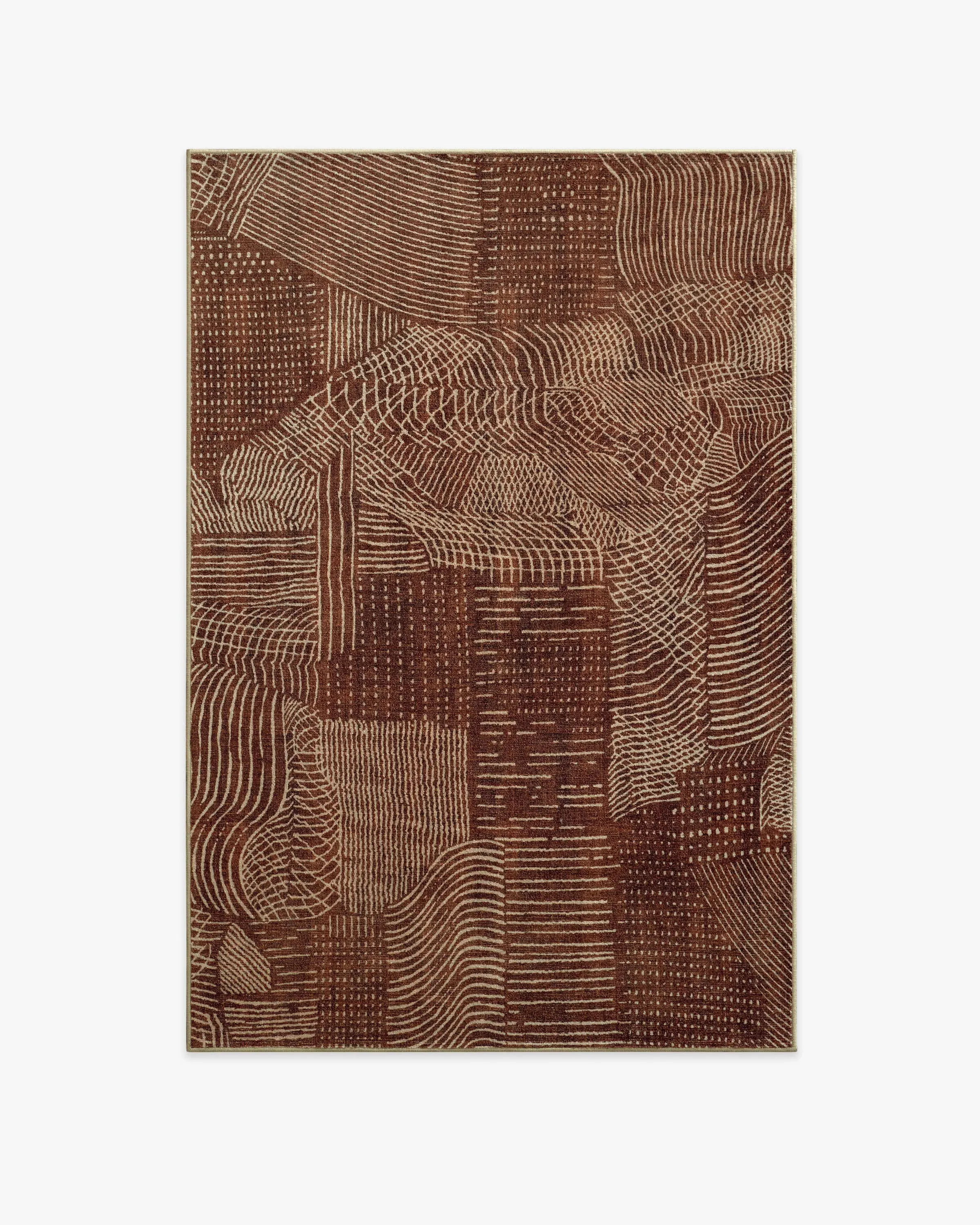 Medium Area Rug Machine Washable - Copper