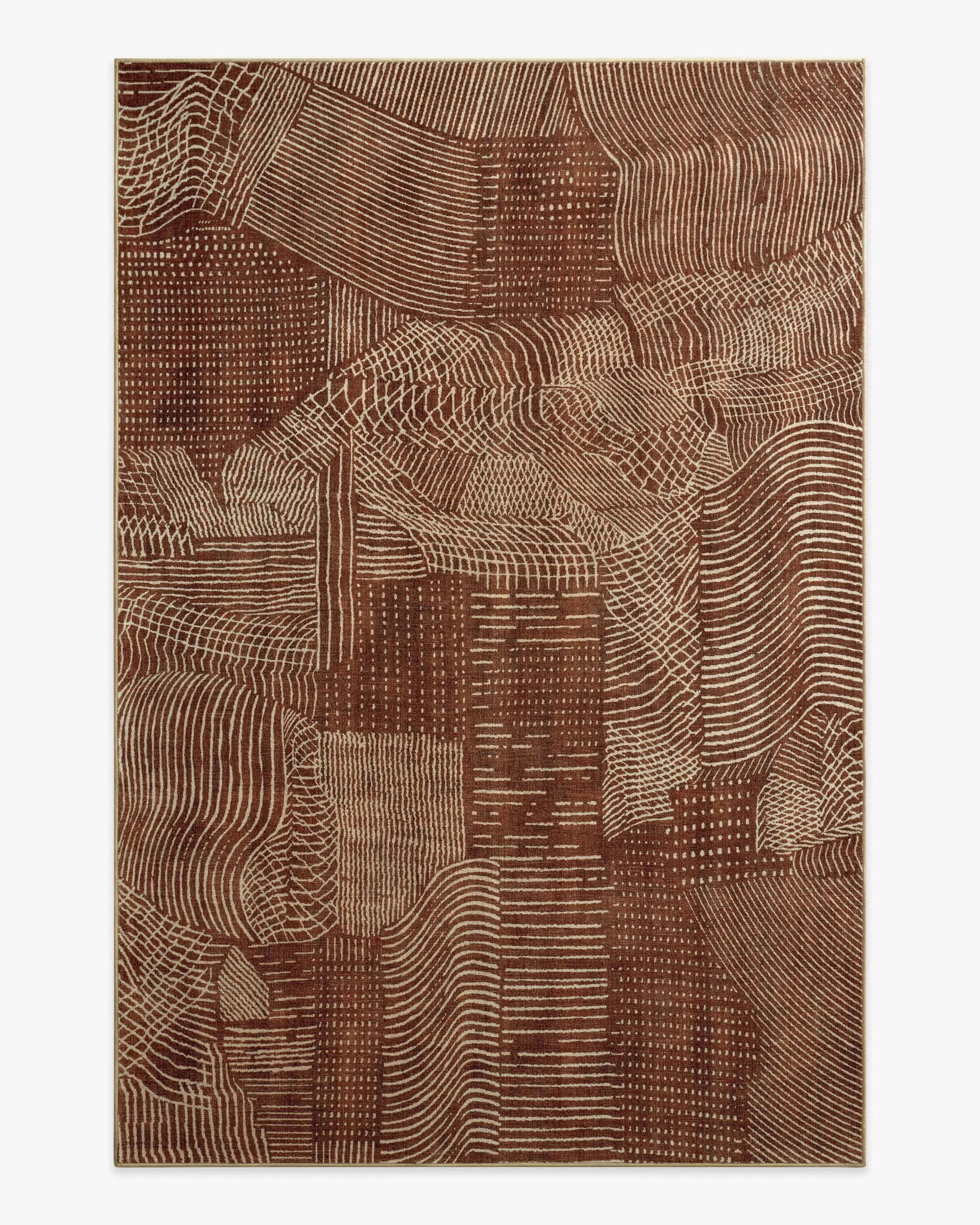 Medium Area Rug Machine Washable - Copper