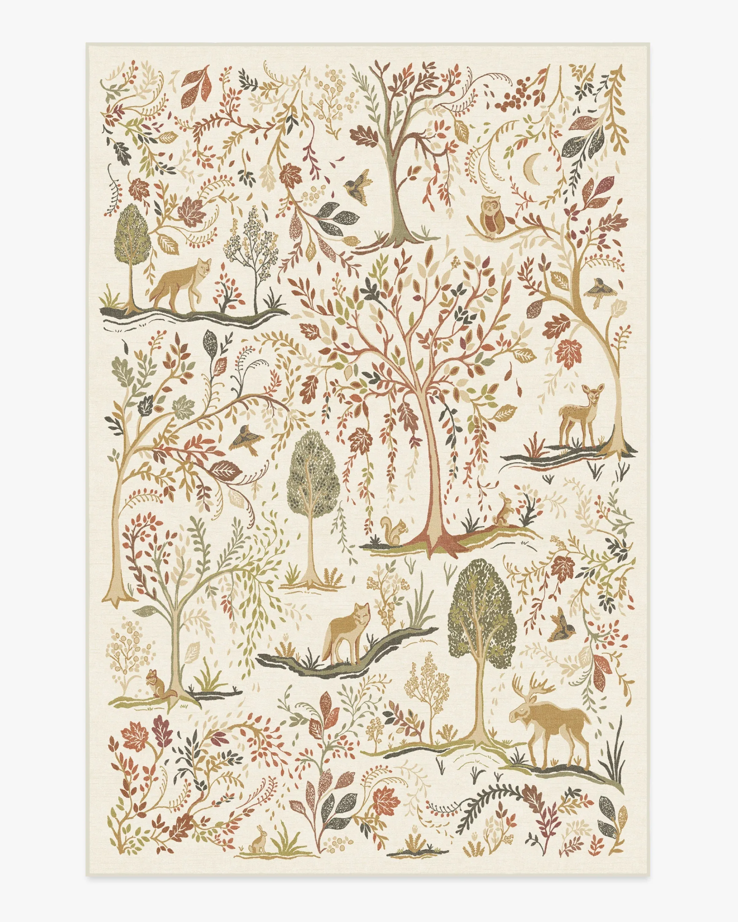 Medium Area Rug Machine Washable - Cream
