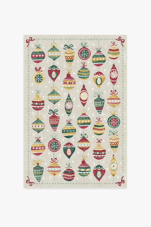 Medium Area Rug Machine Washable - Cream, Chenille