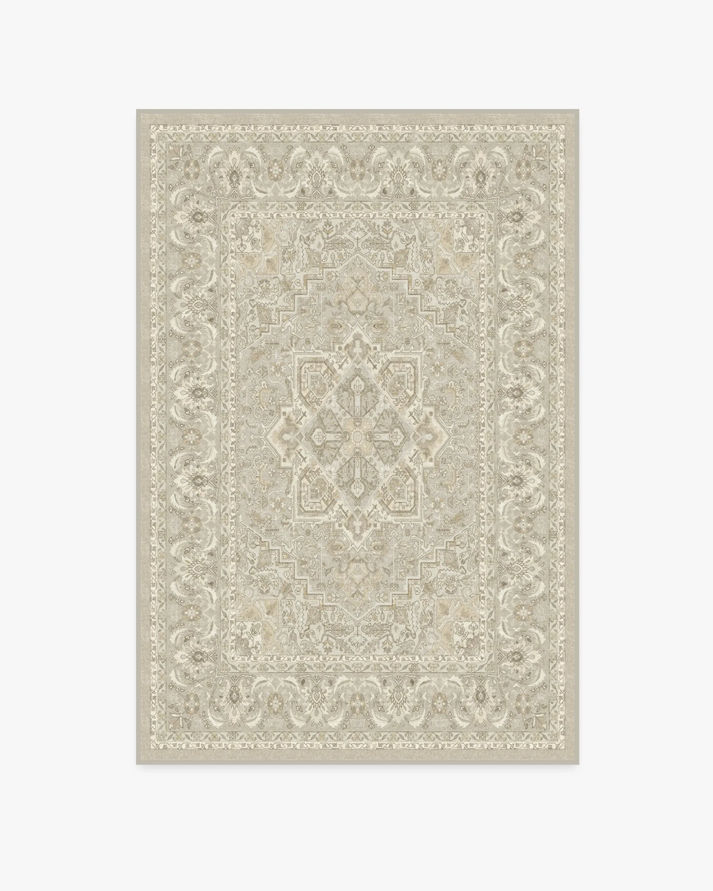 Medium Area Rug Machine Washable - Cream
