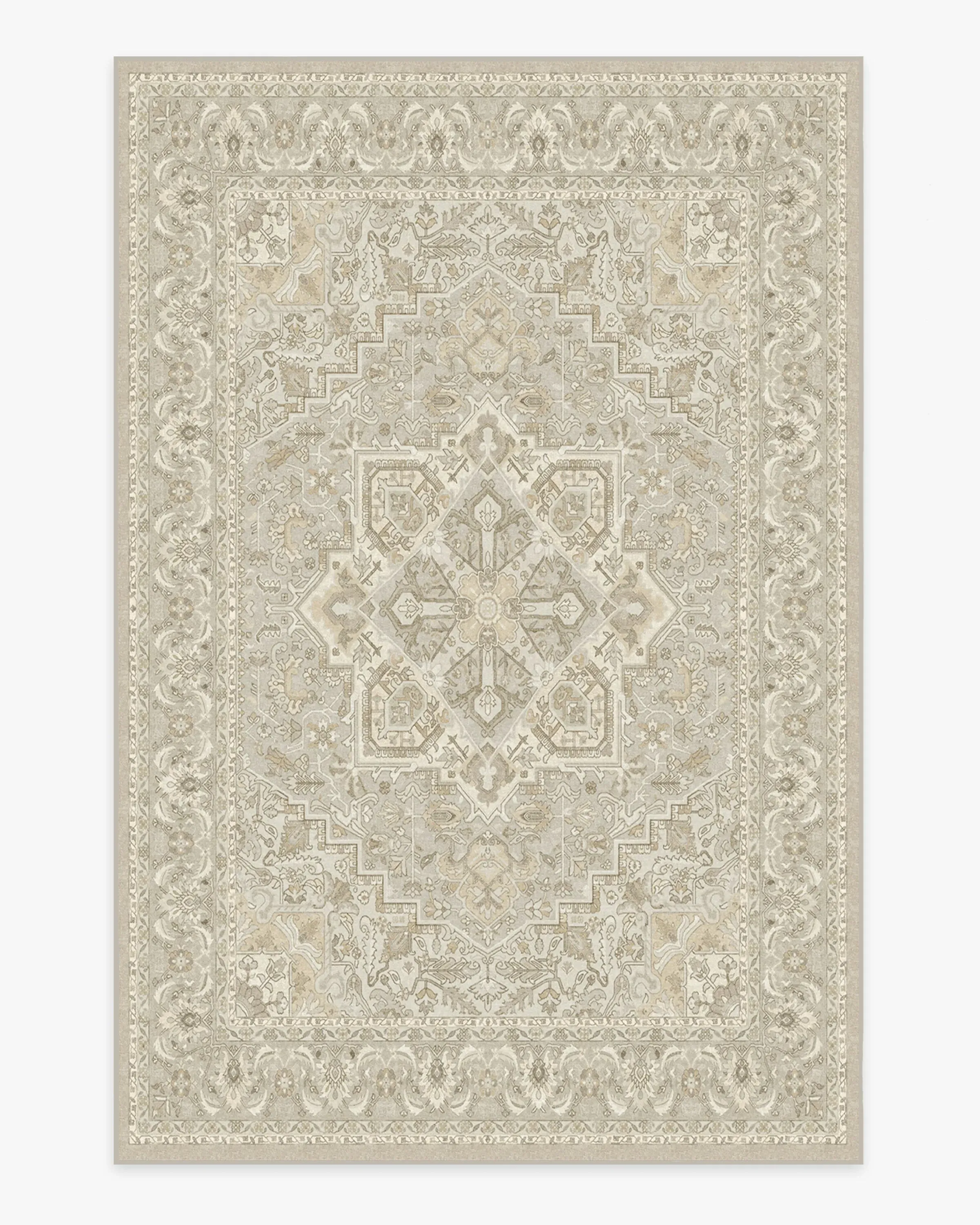 Medium Area Rug Machine Washable - Cream