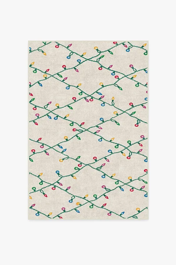 Medium Area Rug Machine Washable - Creme, Chenille