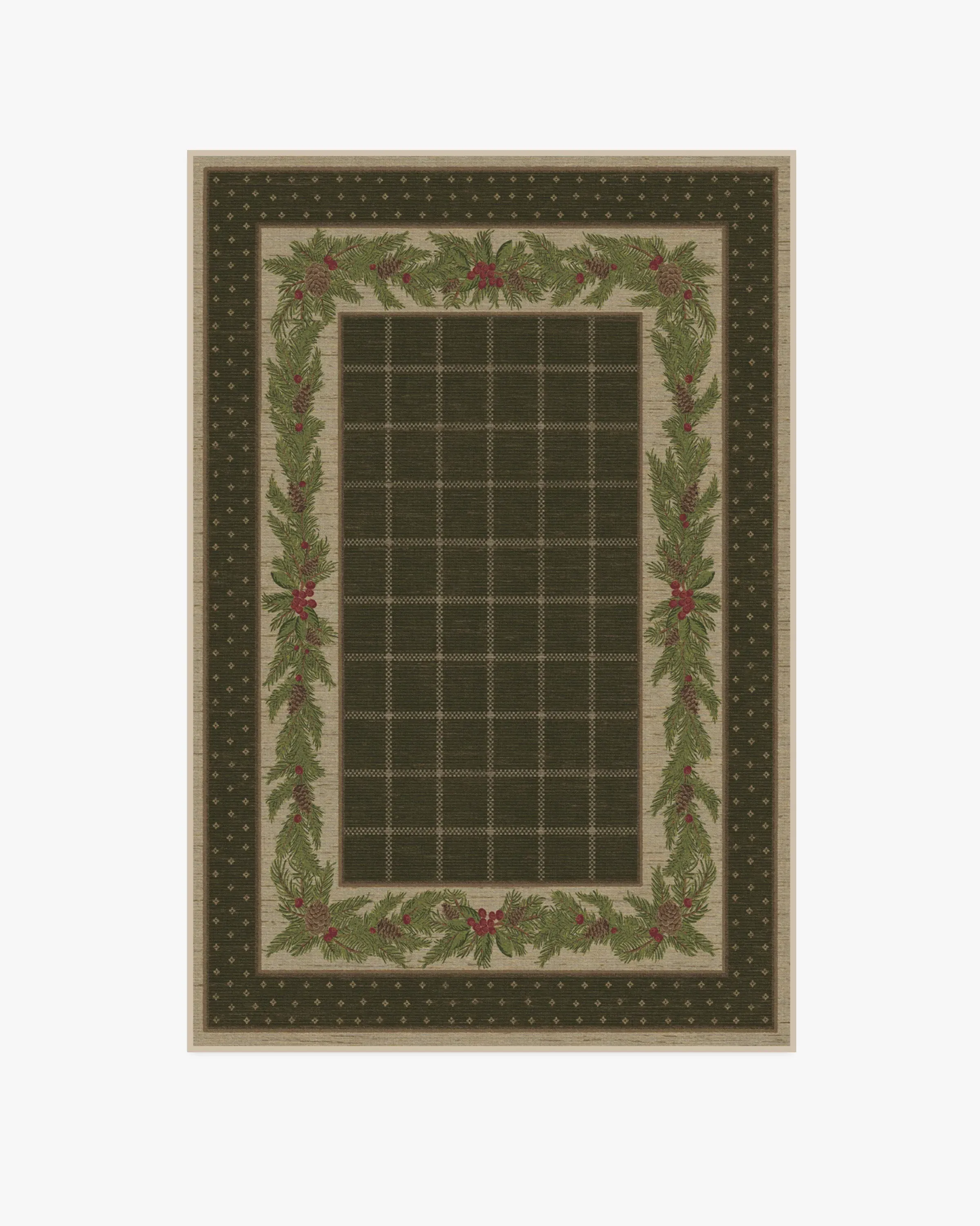 Medium Area Rug Machine Washable - Dark Olive
