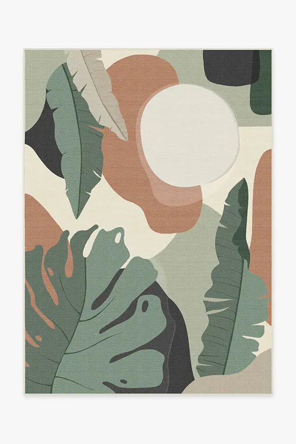 Medium Area Rug Machine Washable - Desert Sage