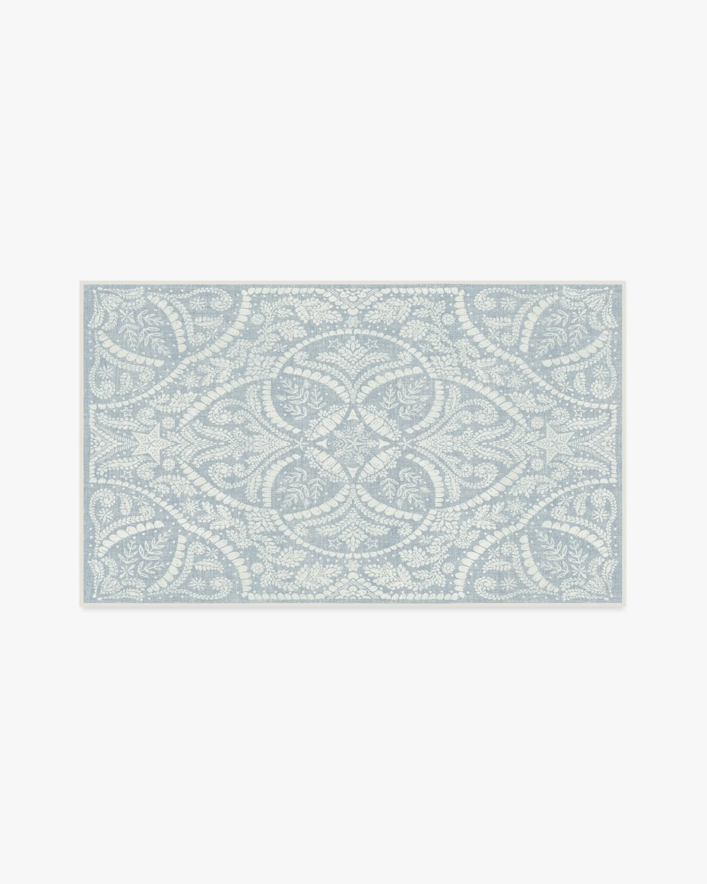 Medium Area Rug Machine Washable - Dusty Blue