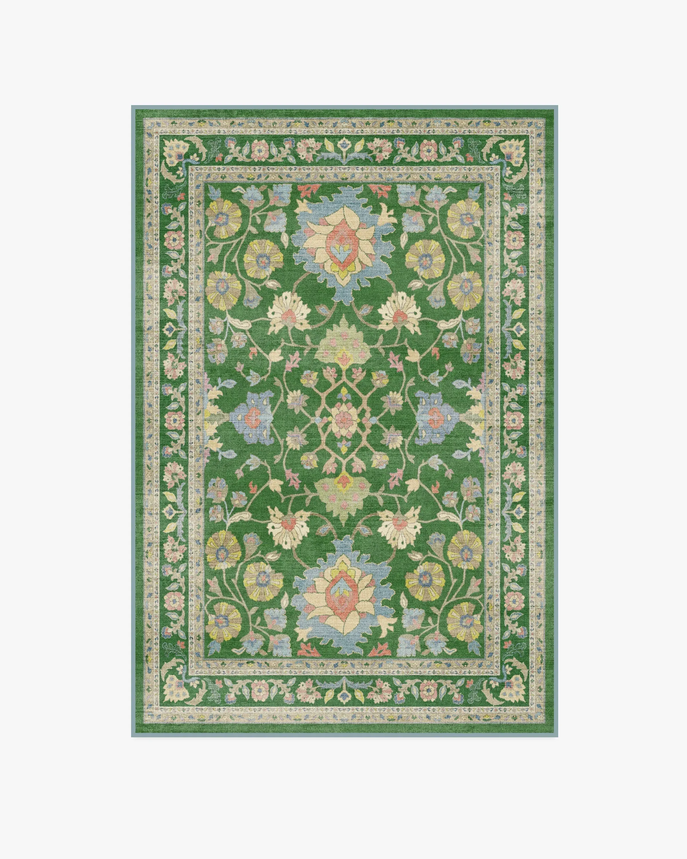 Medium Area Rug Machine Washable - Green