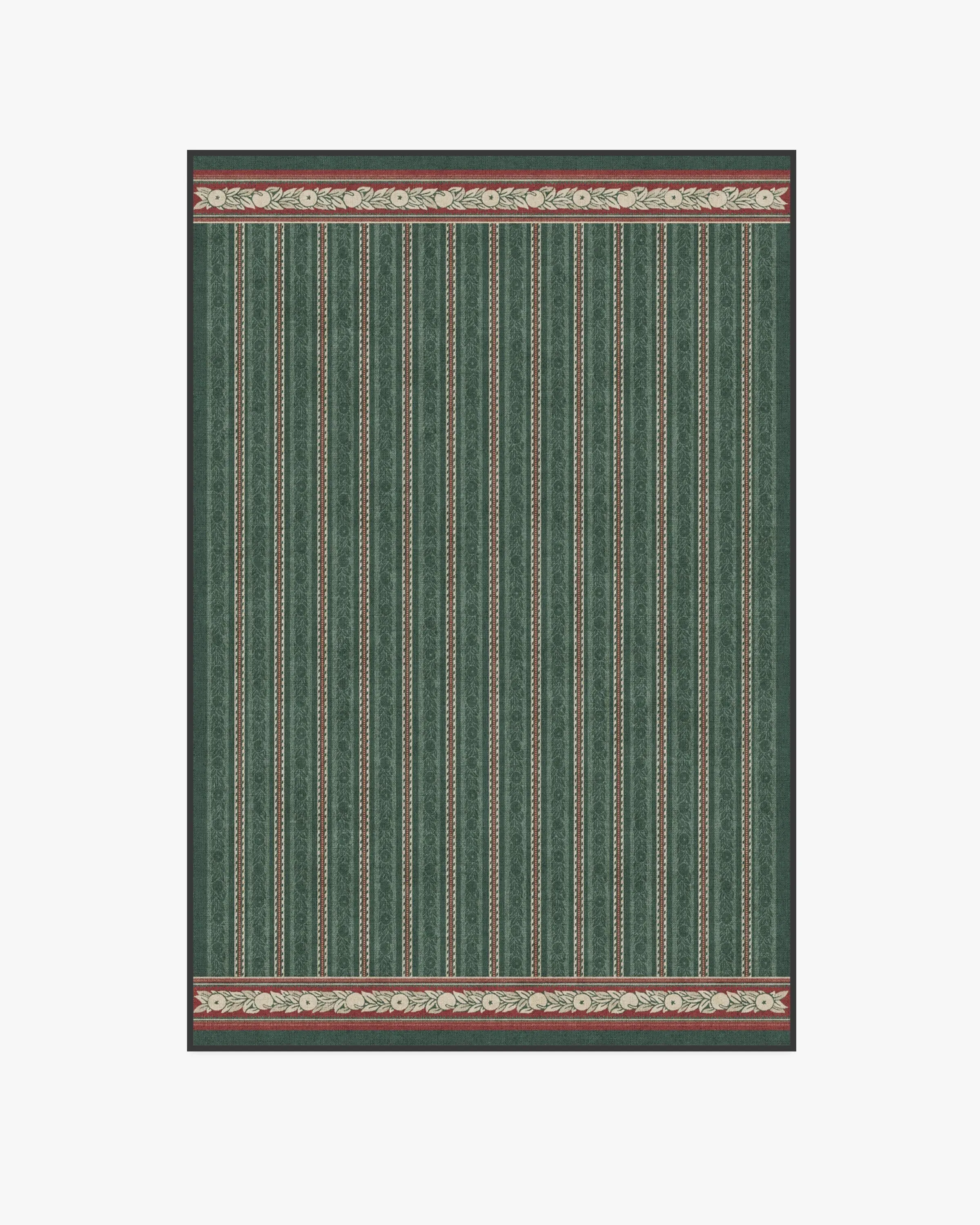 Medium Area Rug Machine Washable - Green, Flatwoven