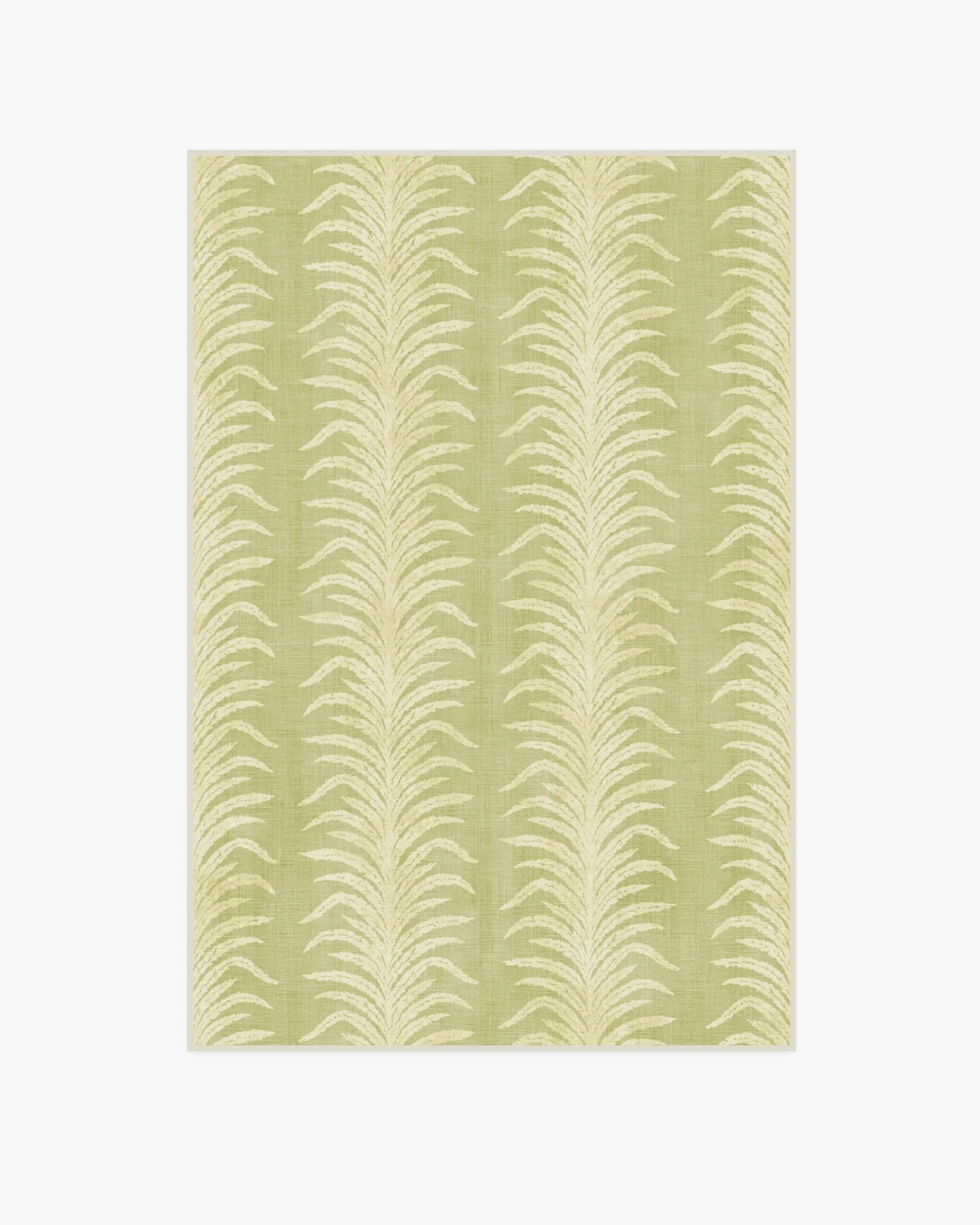Medium Area Rug Machine Washable - Green, Flatwoven
