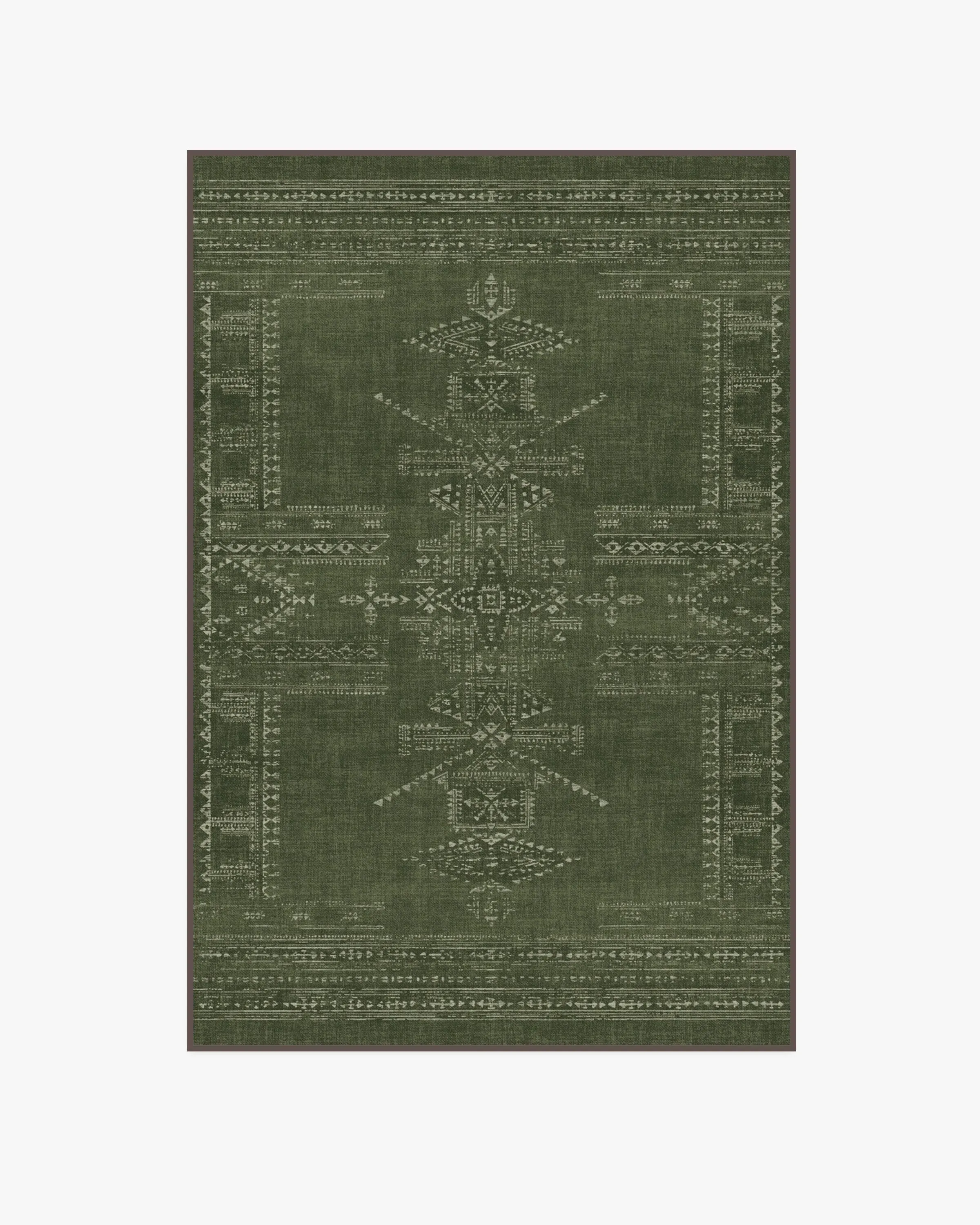 Medium Area Rug Machine Washable - Green
