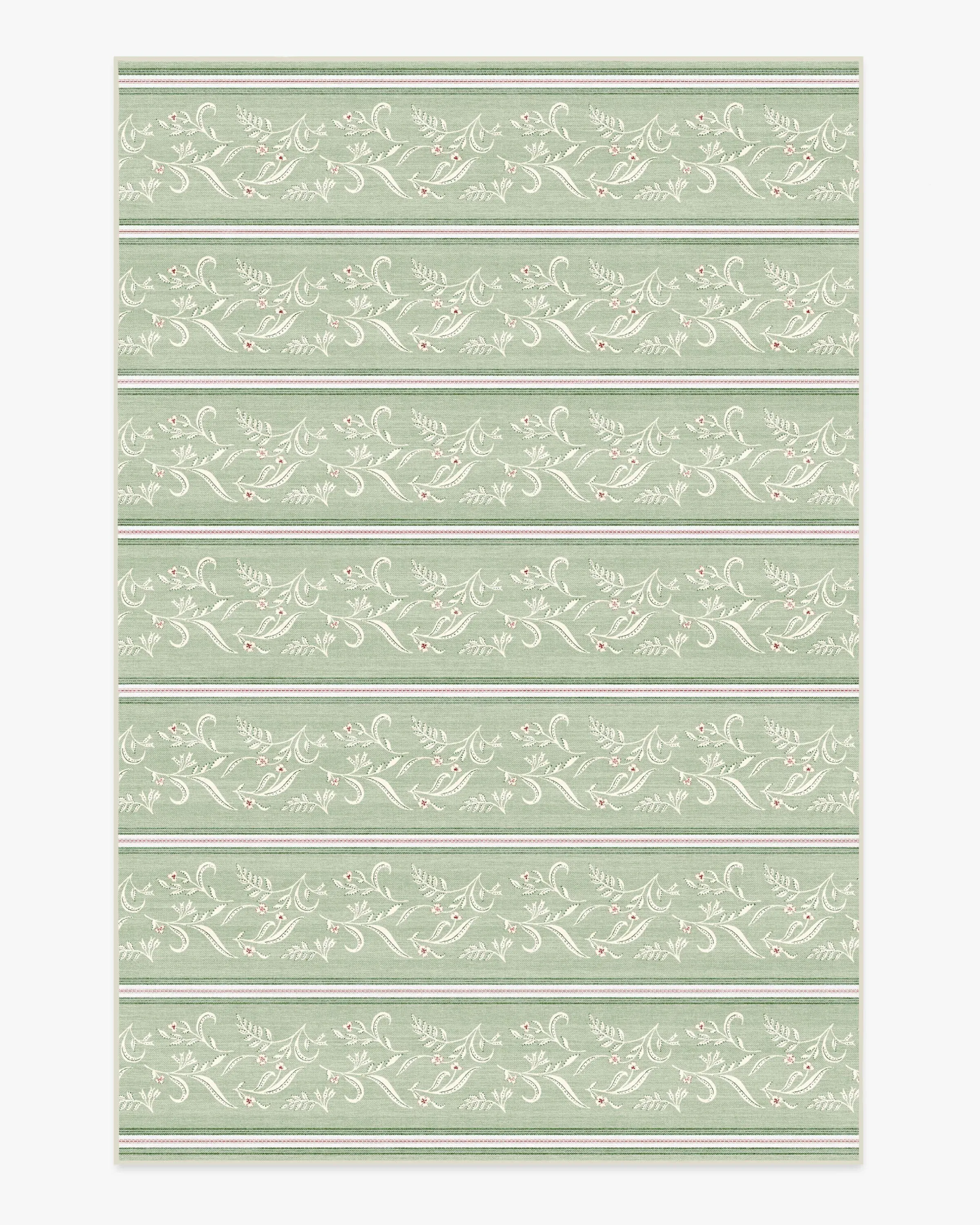 Medium Area Rug Machine Washable - Green
