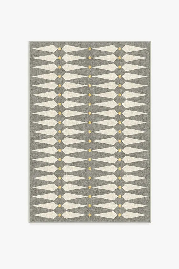 Medium Area Rug Machine Washable - Grey