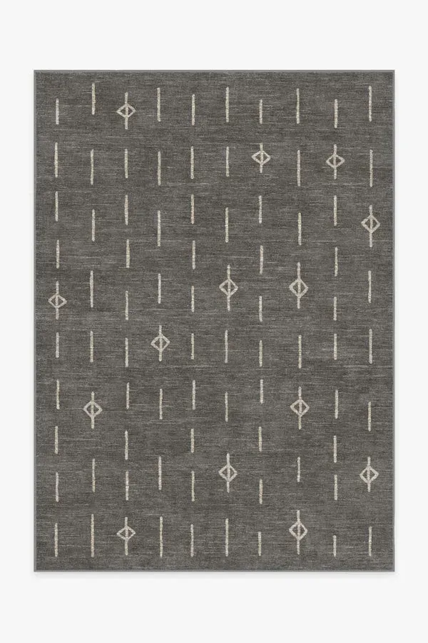 Medium Area Rug Machine Washable - Grey