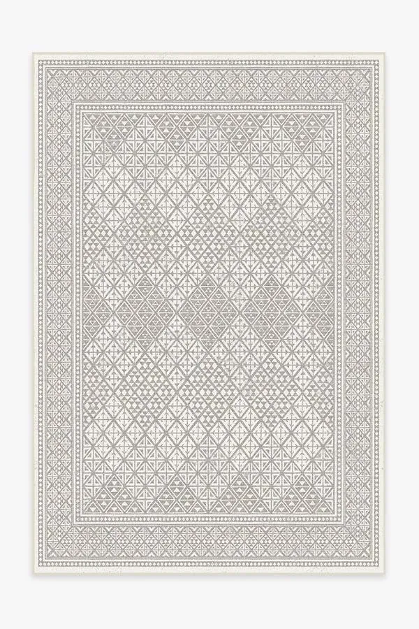 Medium Area Rug Machine Washable - Grey