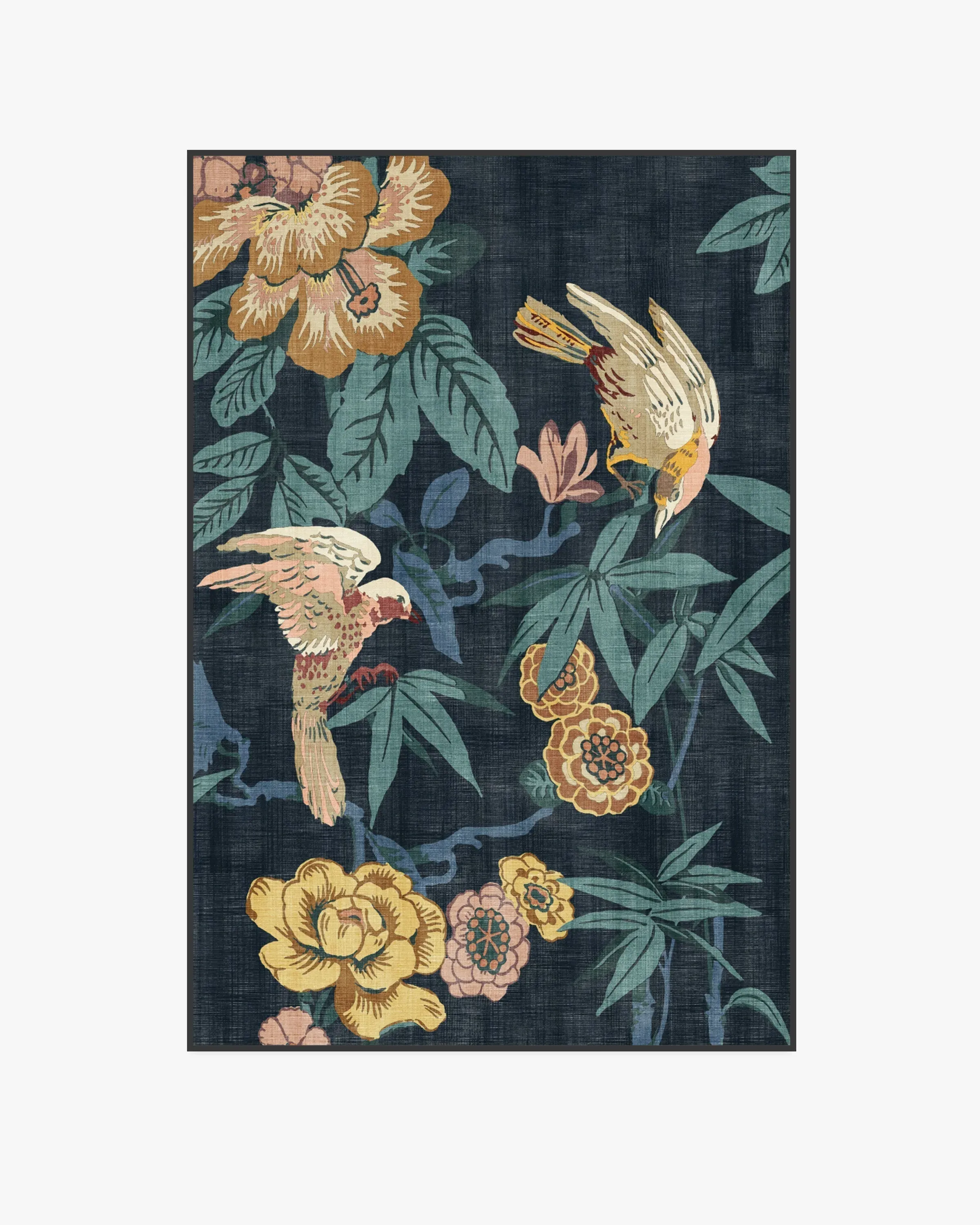 Medium Area Rug Machine Washable - Indigo
