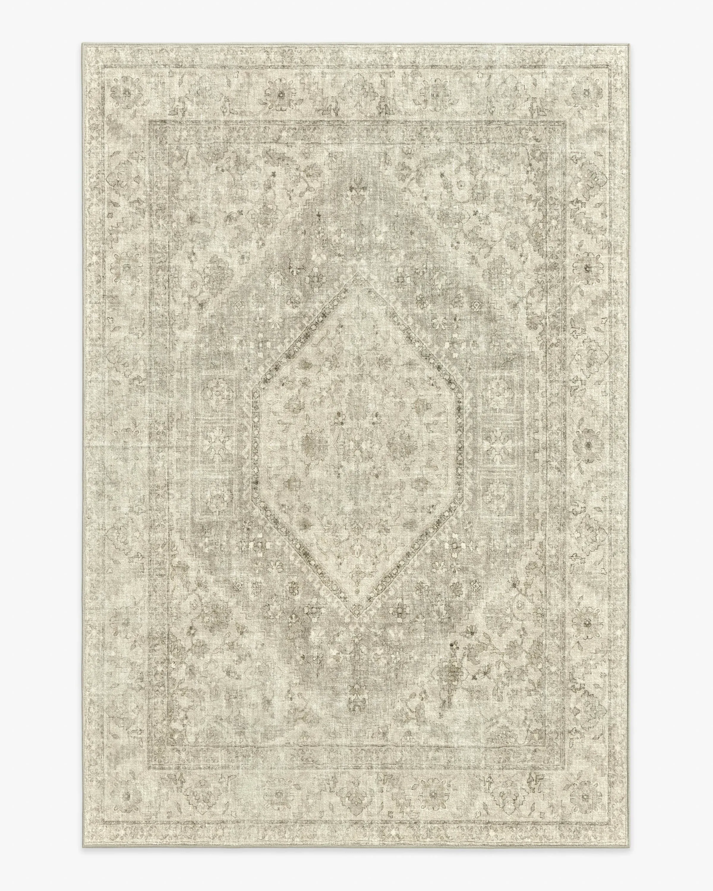 Medium Area Rug Machine Washable - Ivory